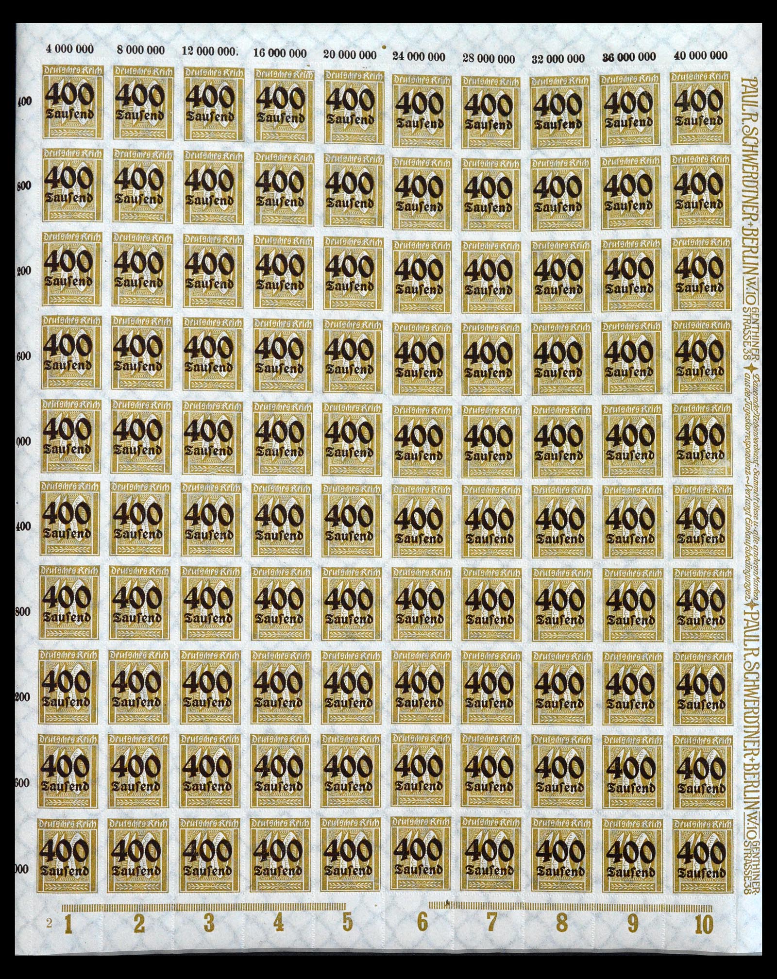 40557 0007 - Postzegel verzameling 40557 Duitse Rijk complete inflavellen.