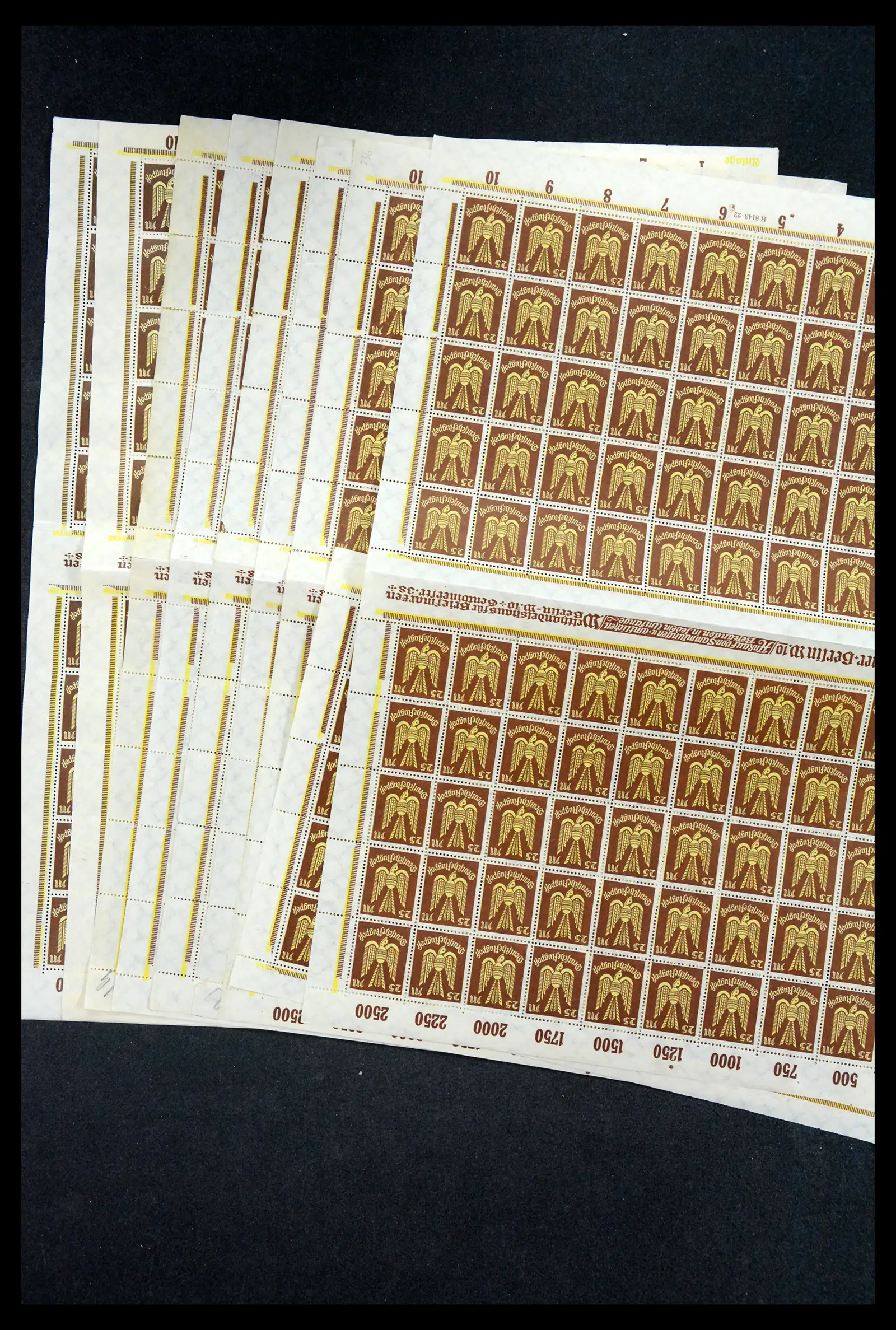 40560 0002 - Stamp collection 40560 German Reich complete inflasheets.