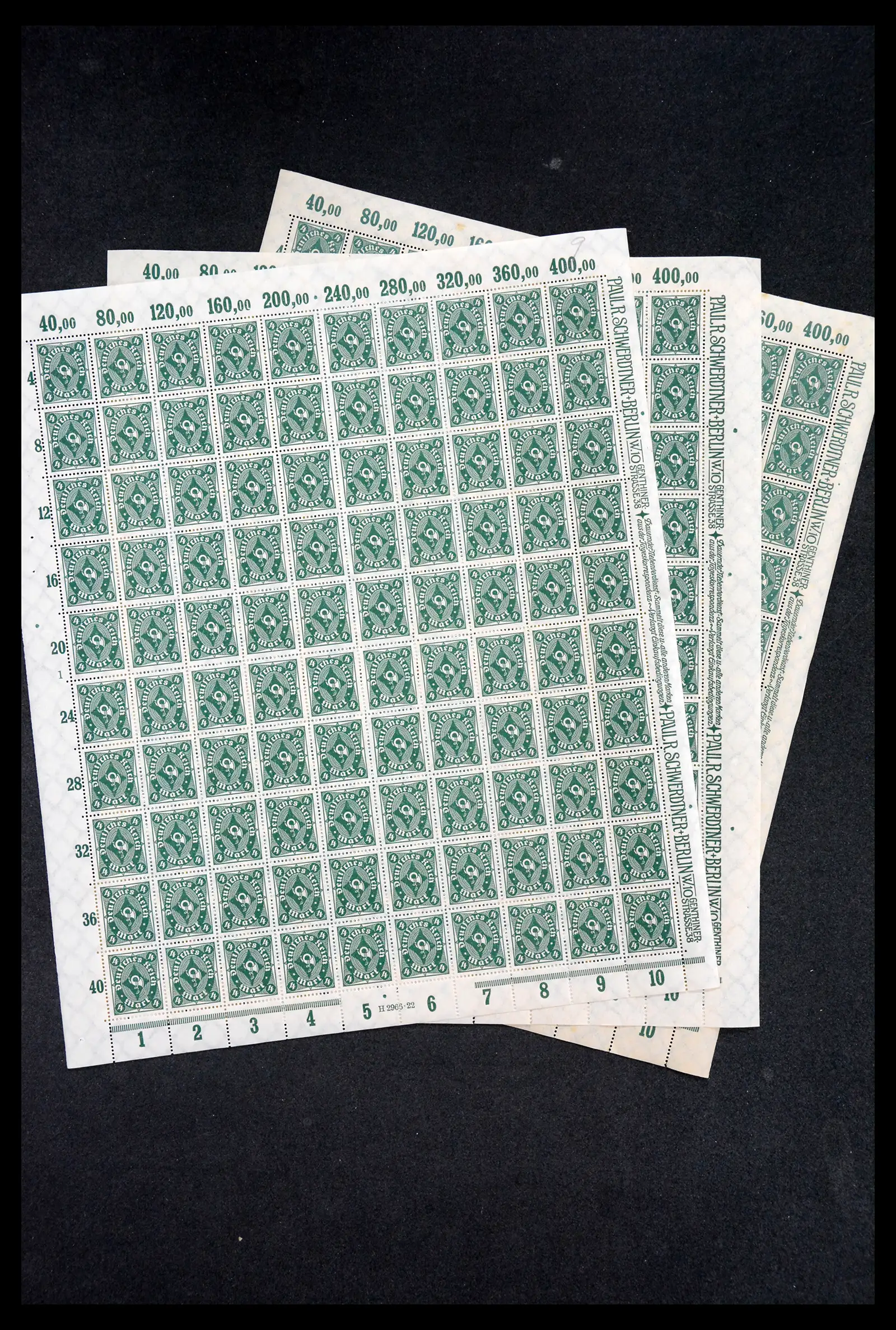40560 0004 - Stamp collection 40560 German Reich complete inflasheets.