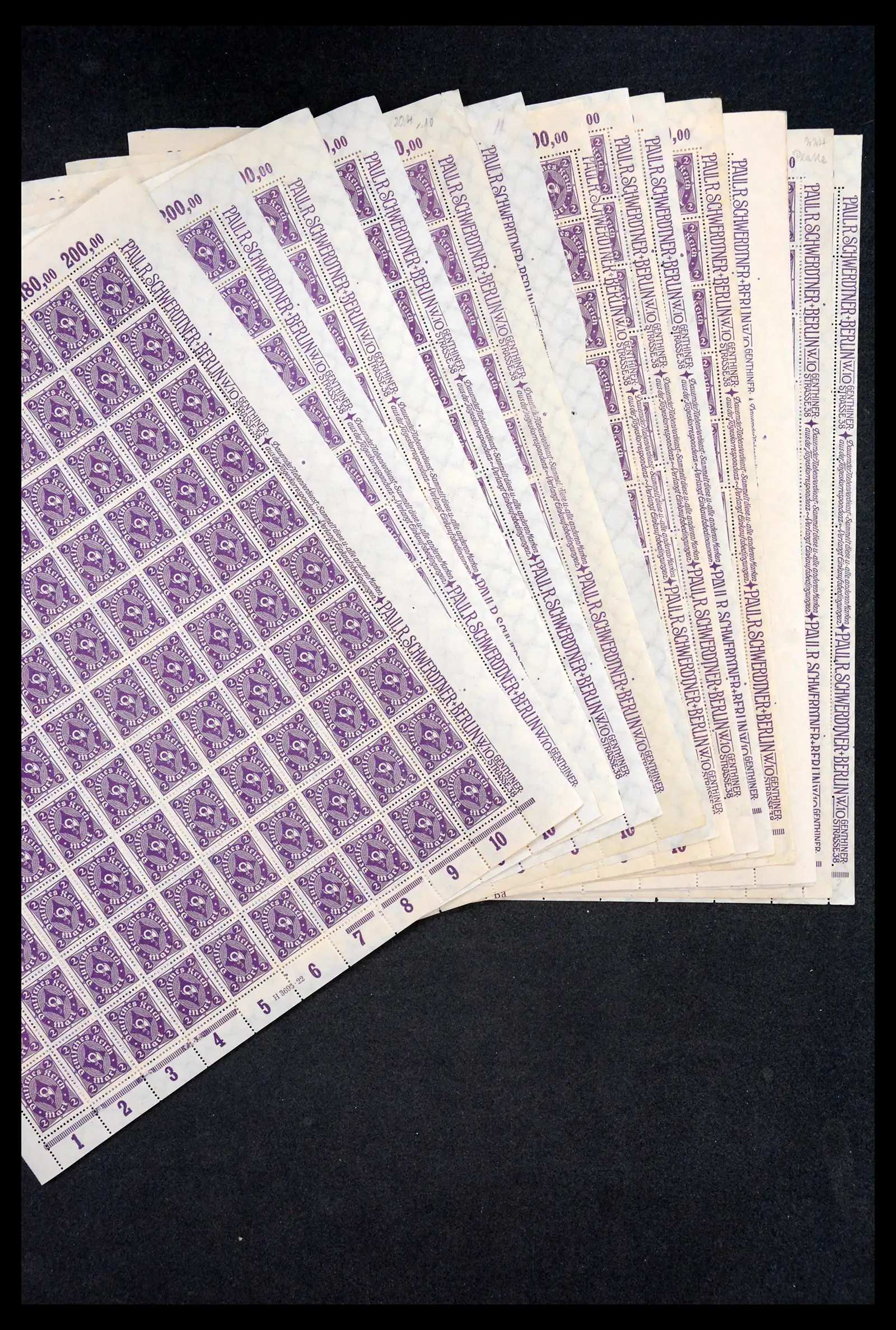 40560 0005 - Stamp collection 40560 German Reich complete inflasheets.