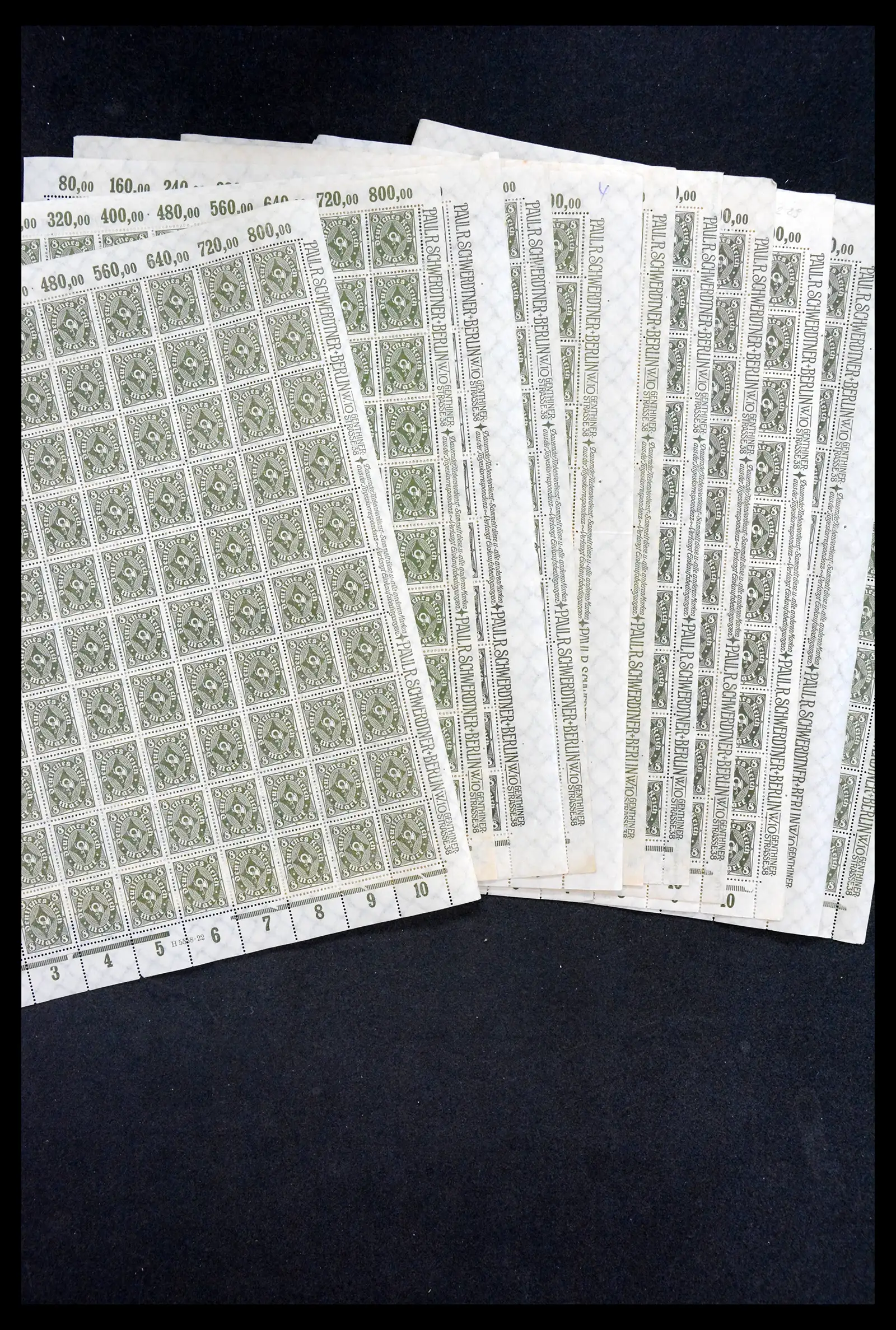 40560 0008 - Stamp collection 40560 German Reich complete inflasheets.