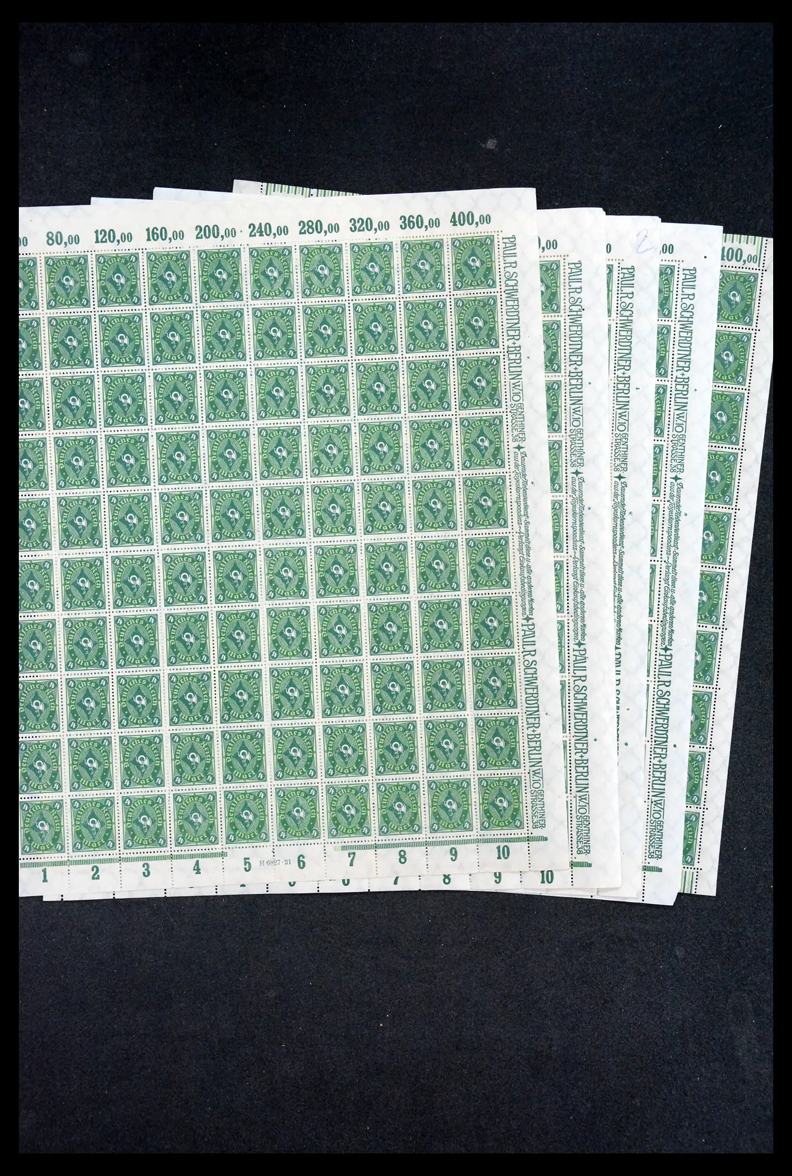 40560 0016 - Stamp collection 40560 German Reich complete inflasheets.