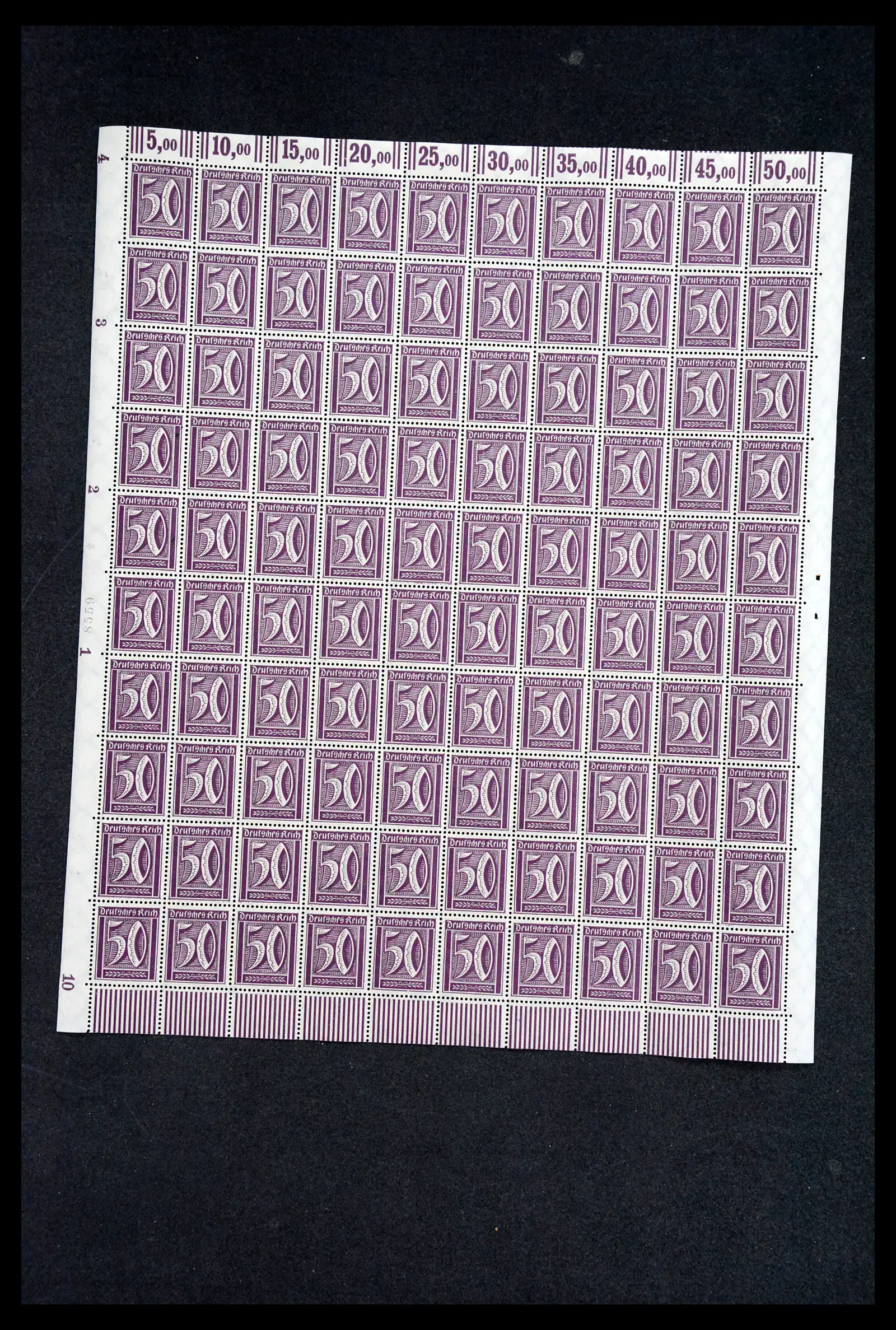 40560 0018 - Stamp collection 40560 German Reich complete inflasheets.
