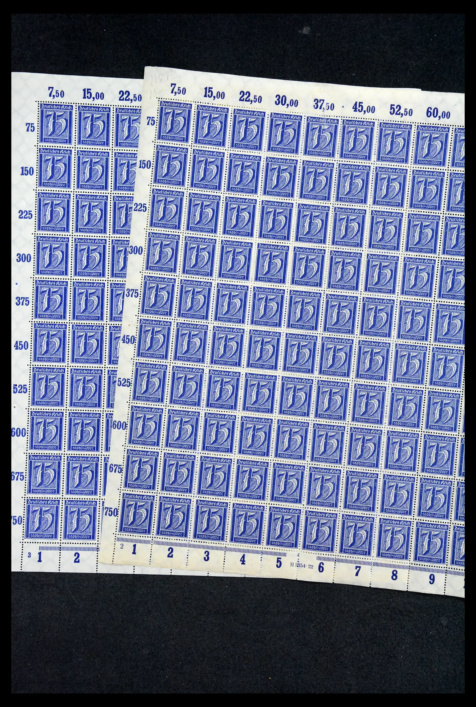 40560 0020 - Stamp collection 40560 German Reich complete inflasheets.