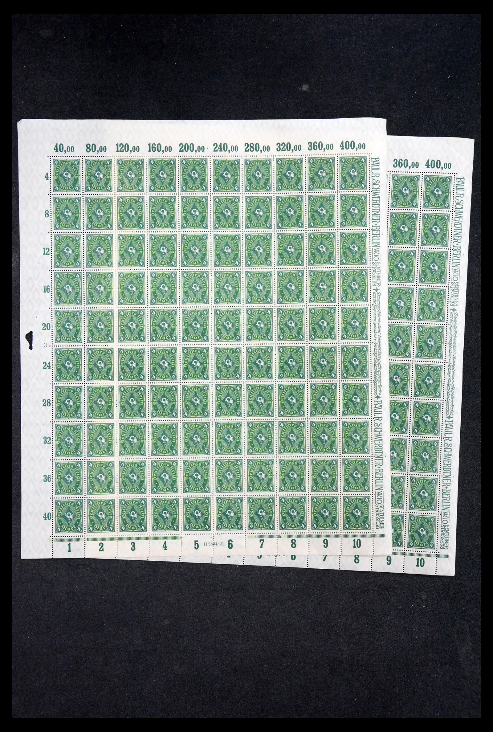 40560 0023 - Postzegelverzameling 40560 Duitse Rijk complete inflavellen.