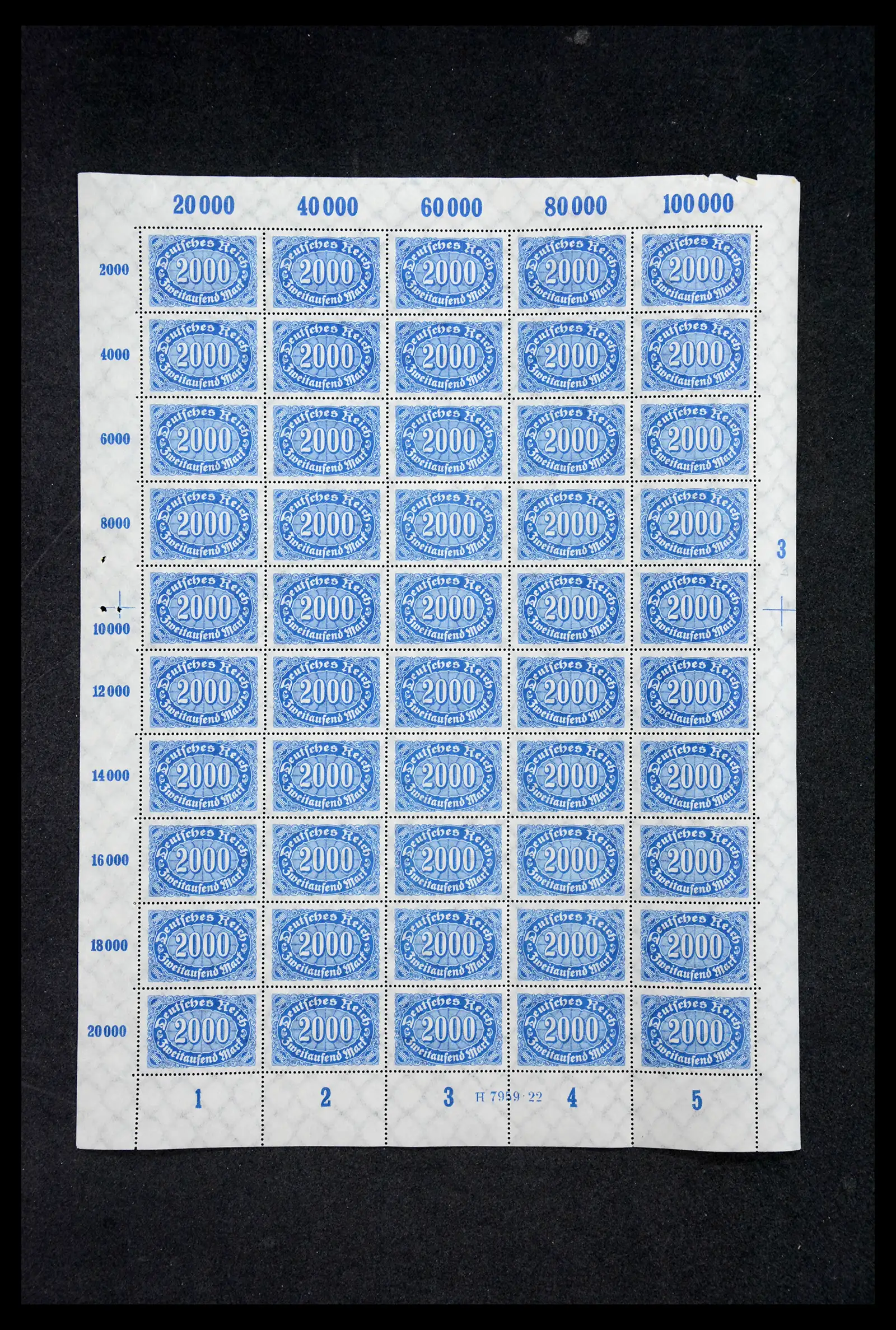 40560 0049 - Postzegelverzameling 40560 Duitse Rijk complete inflavellen.