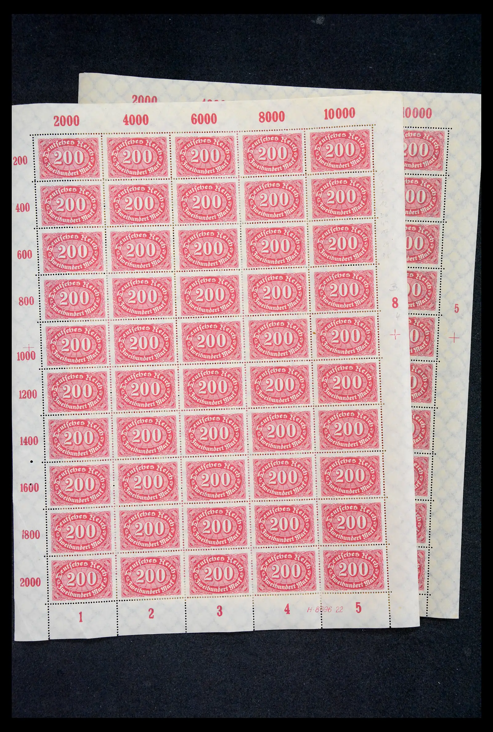 40560 0054 - Postzegelverzameling 40560 Duitse Rijk complete inflavellen.