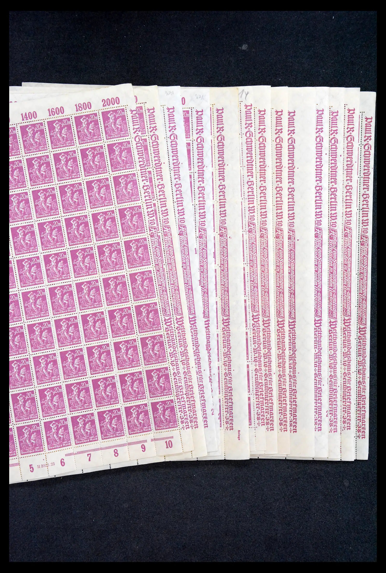 40560 0058 - Postzegelverzameling 40560 Duitse Rijk complete inflavellen.
