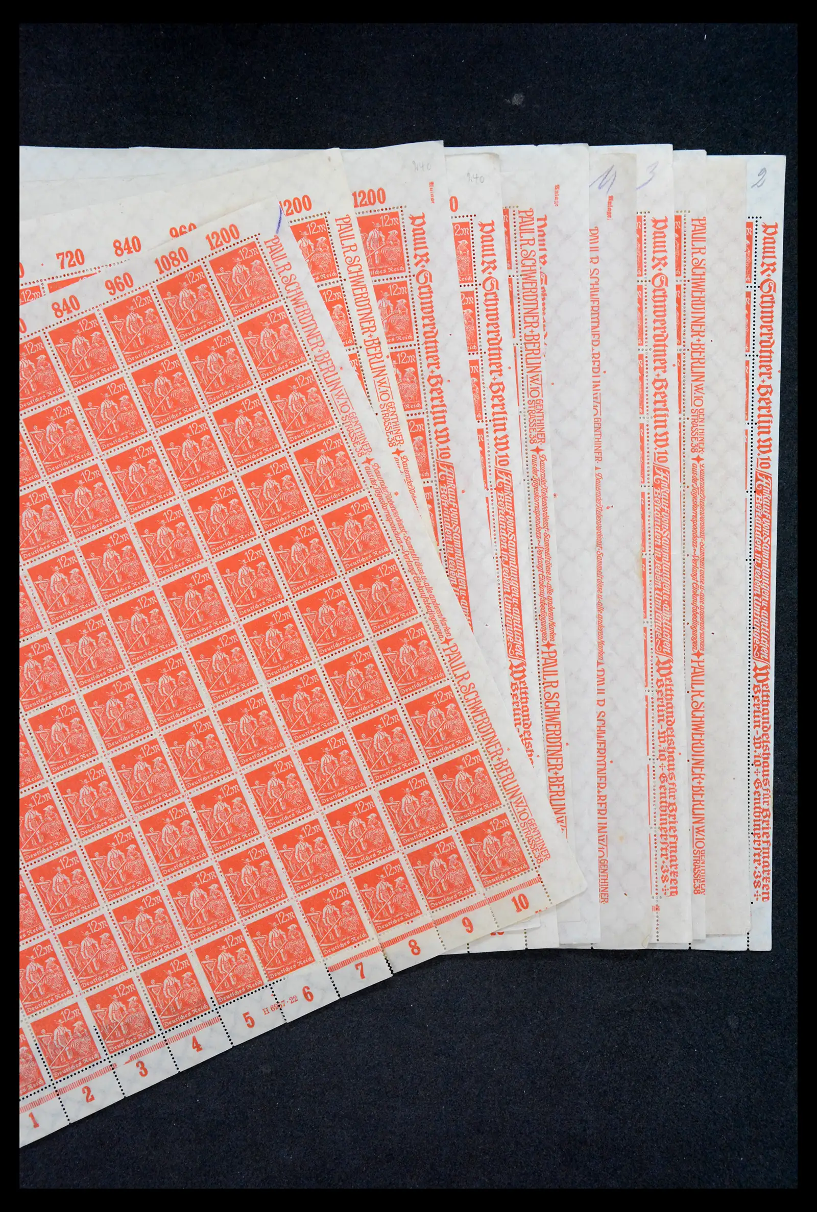 40560 0059 - Postzegelverzameling 40560 Duitse Rijk complete inflavellen.