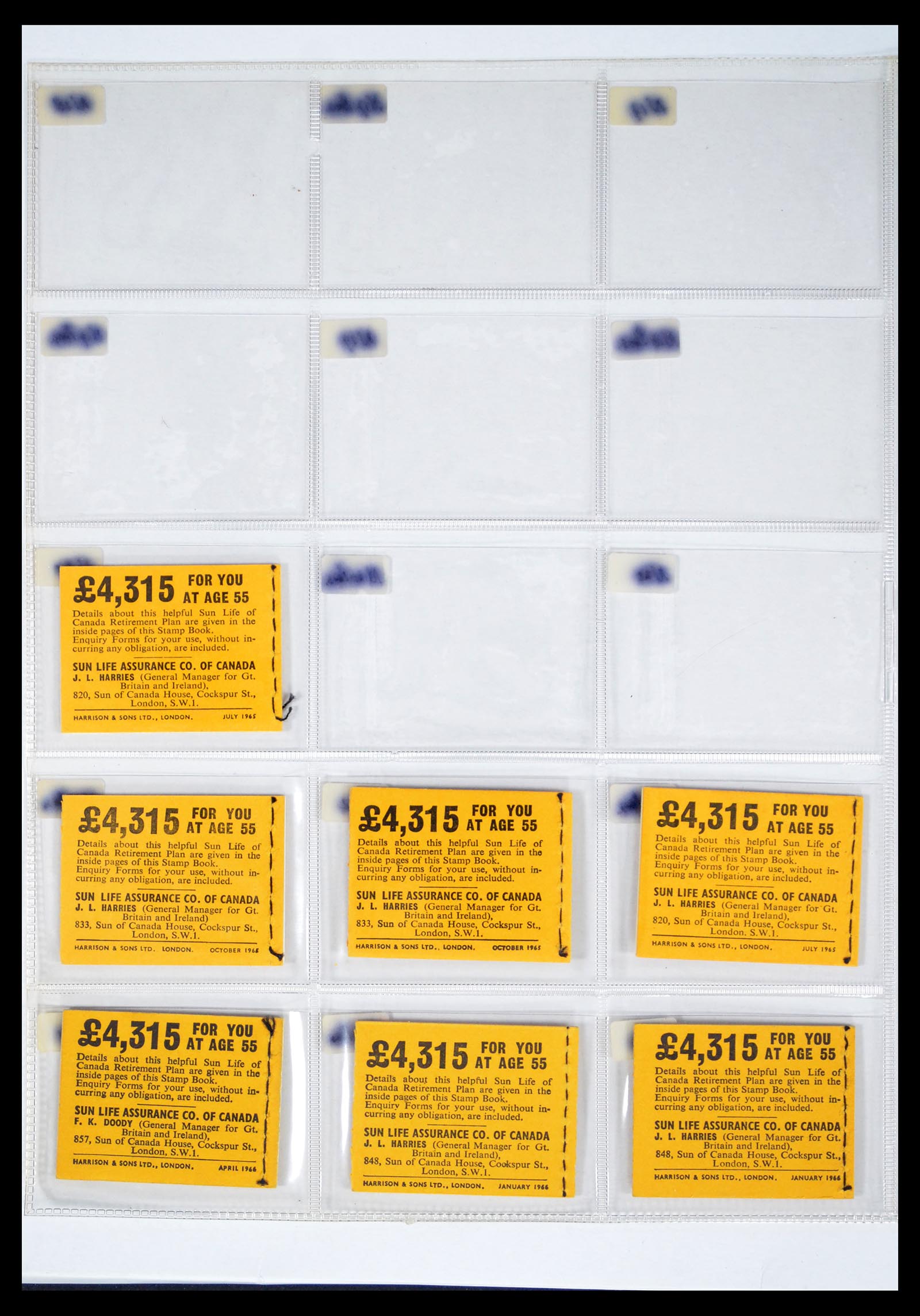 40567 0004 - Stamp collection 40567 Great Britain stamp booklets 1953-1970.