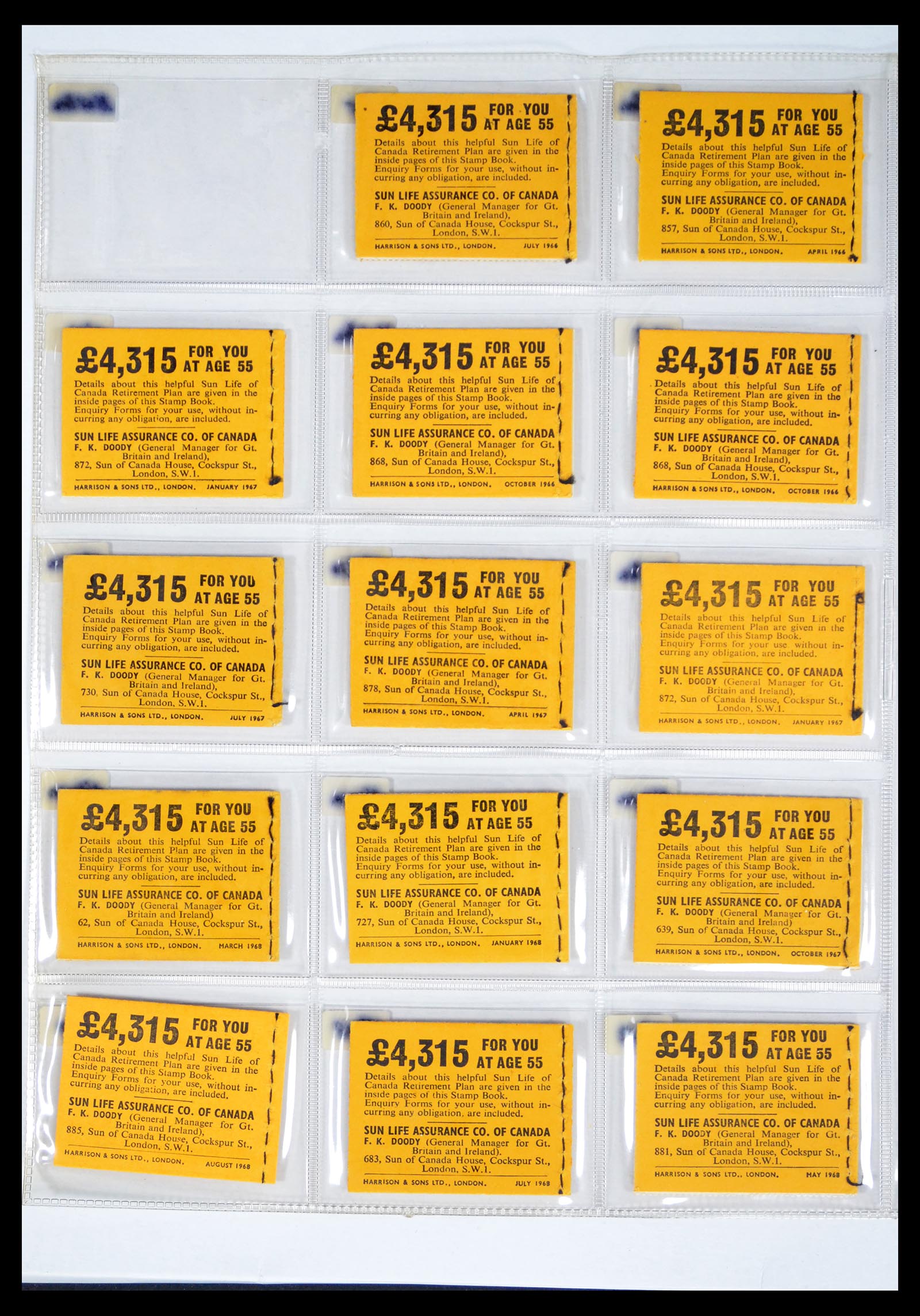 40567 0006 - Stamp collection 40567 Great Britain stamp booklets 1953-1970.