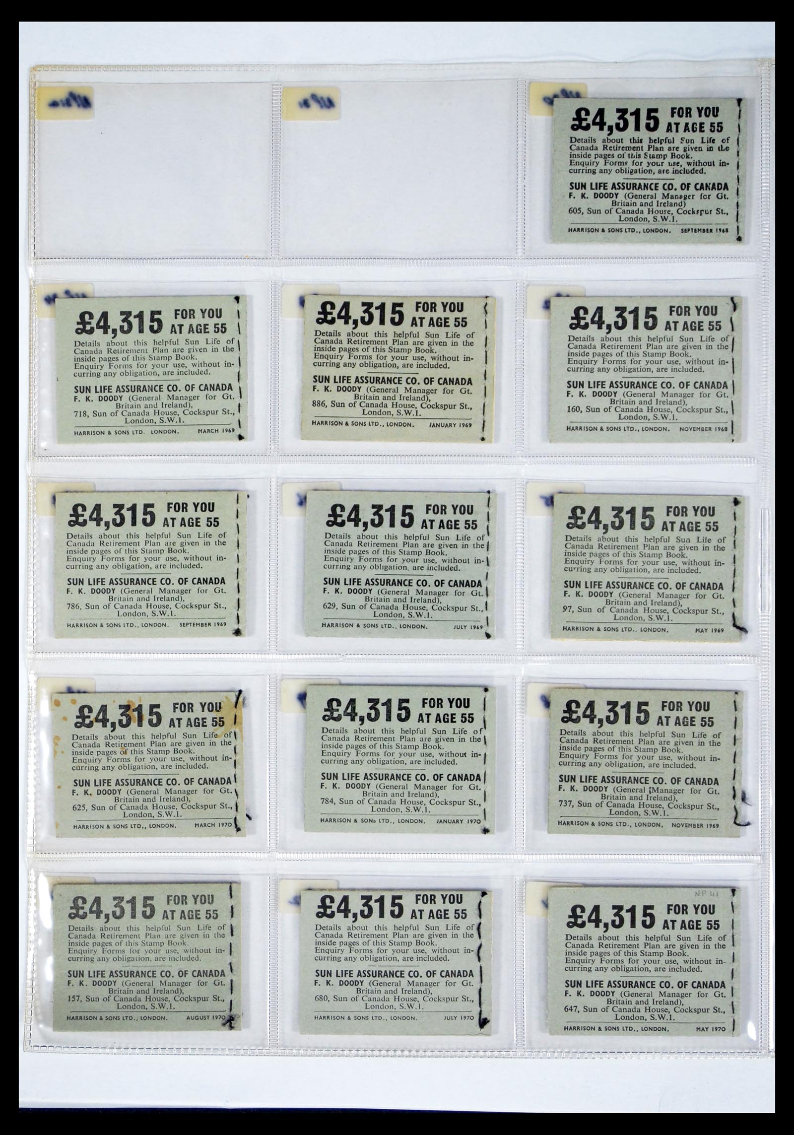 40567 0008 - Stamp collection 40567 Great Britain stamp booklets 1953-1970.
