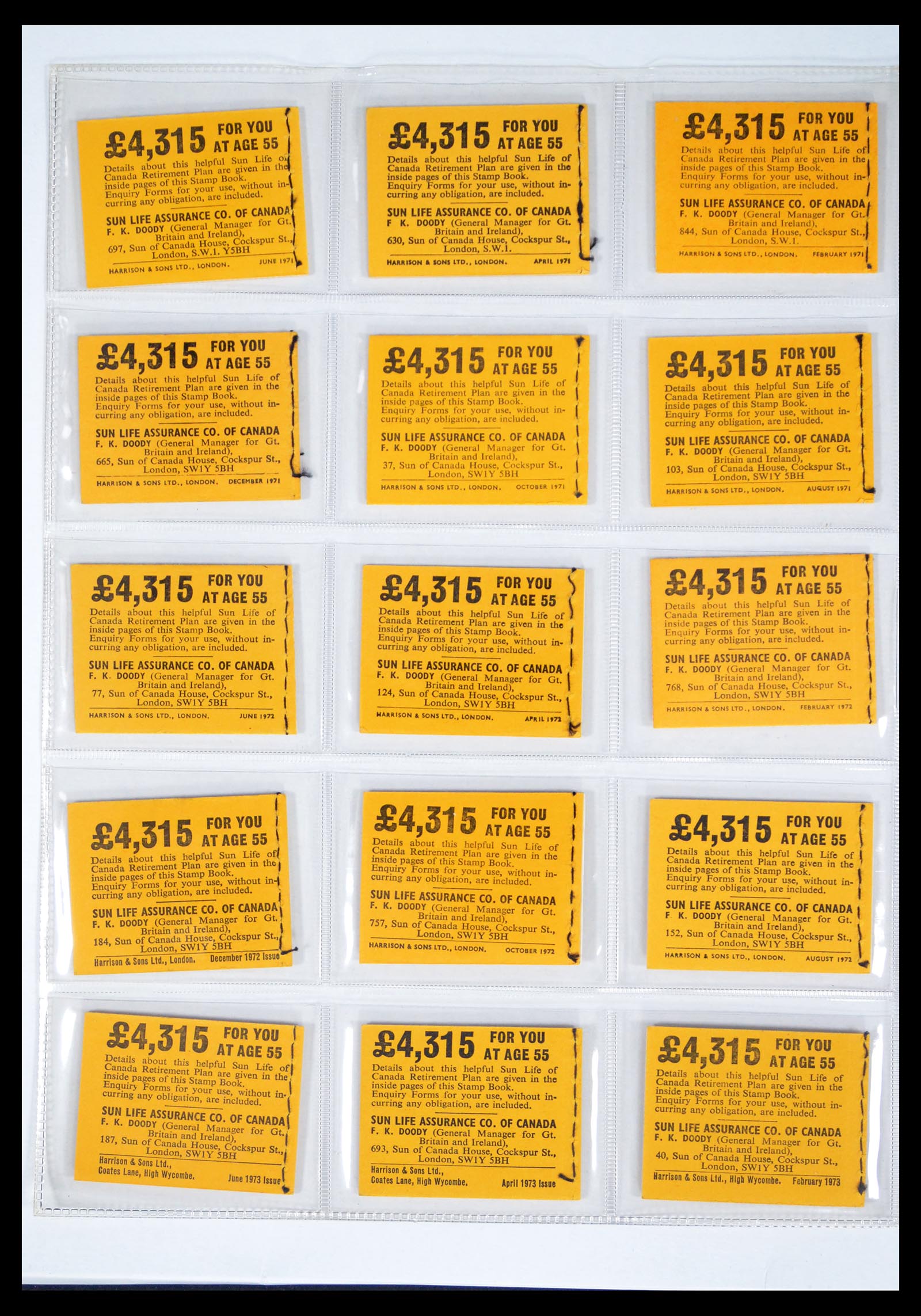 40567 0012 - Stamp collection 40567 Great Britain stamp booklets 1953-1970.