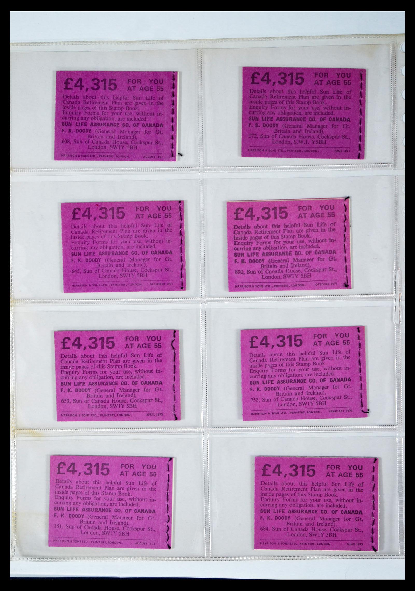 40567 0020 - Stamp collection 40567 Great Britain stamp booklets 1953-1970.