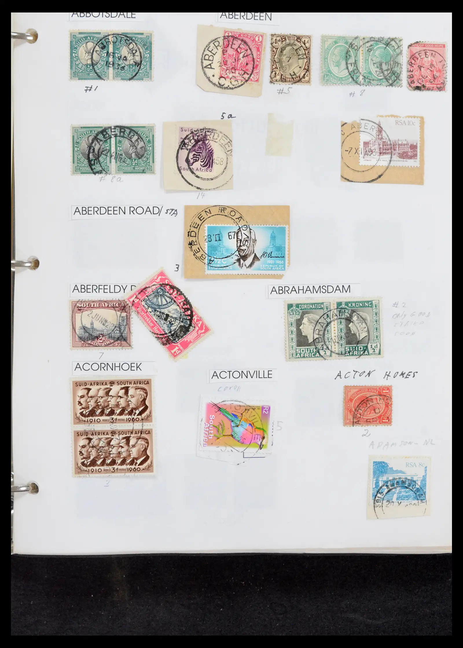 40574 0001 - Stamp collection 40574 South Africa and territories cancels 1870-1990.
