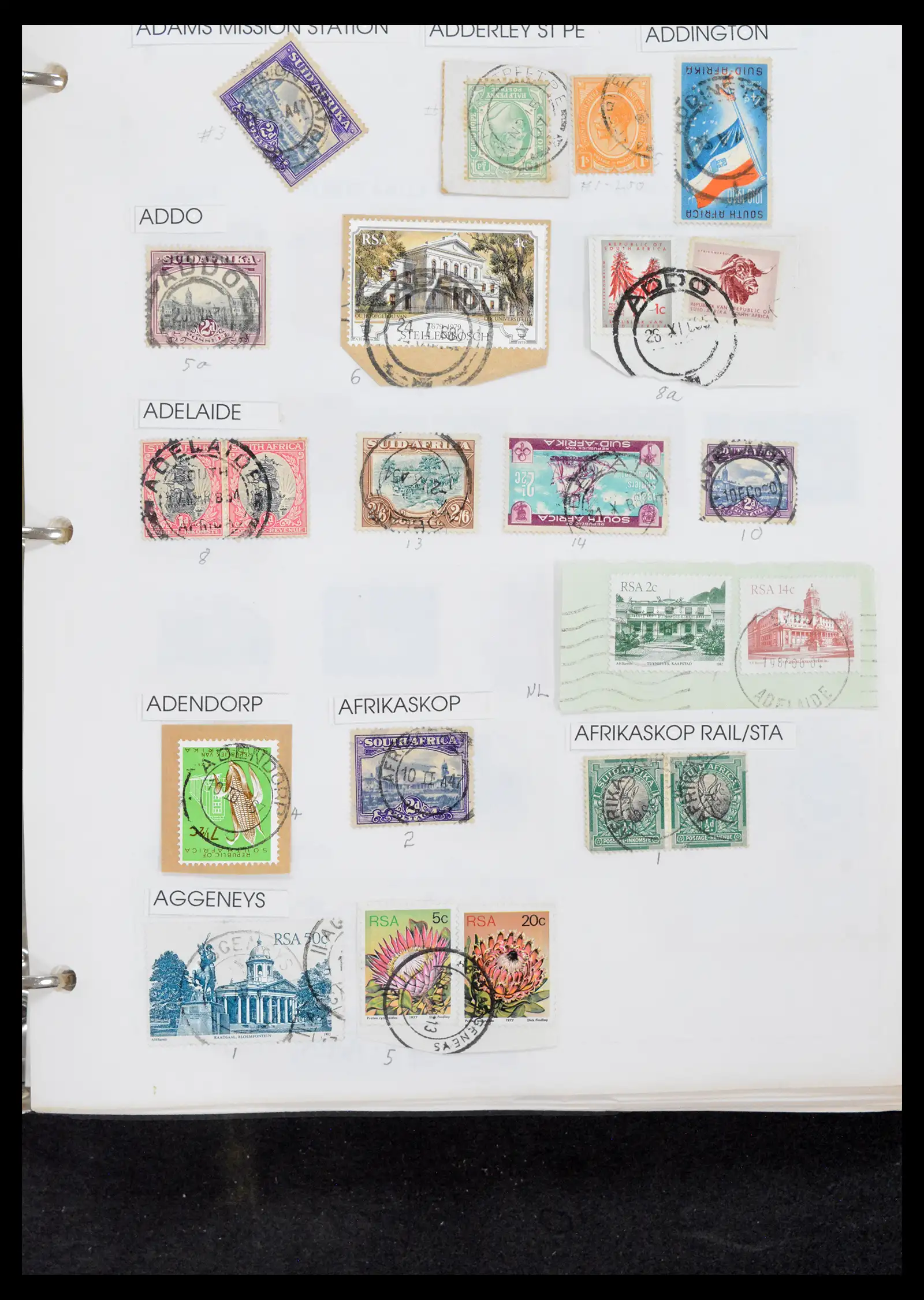 40574 0002 - Stamp collection 40574 South Africa and territories cancels 1870-1990.