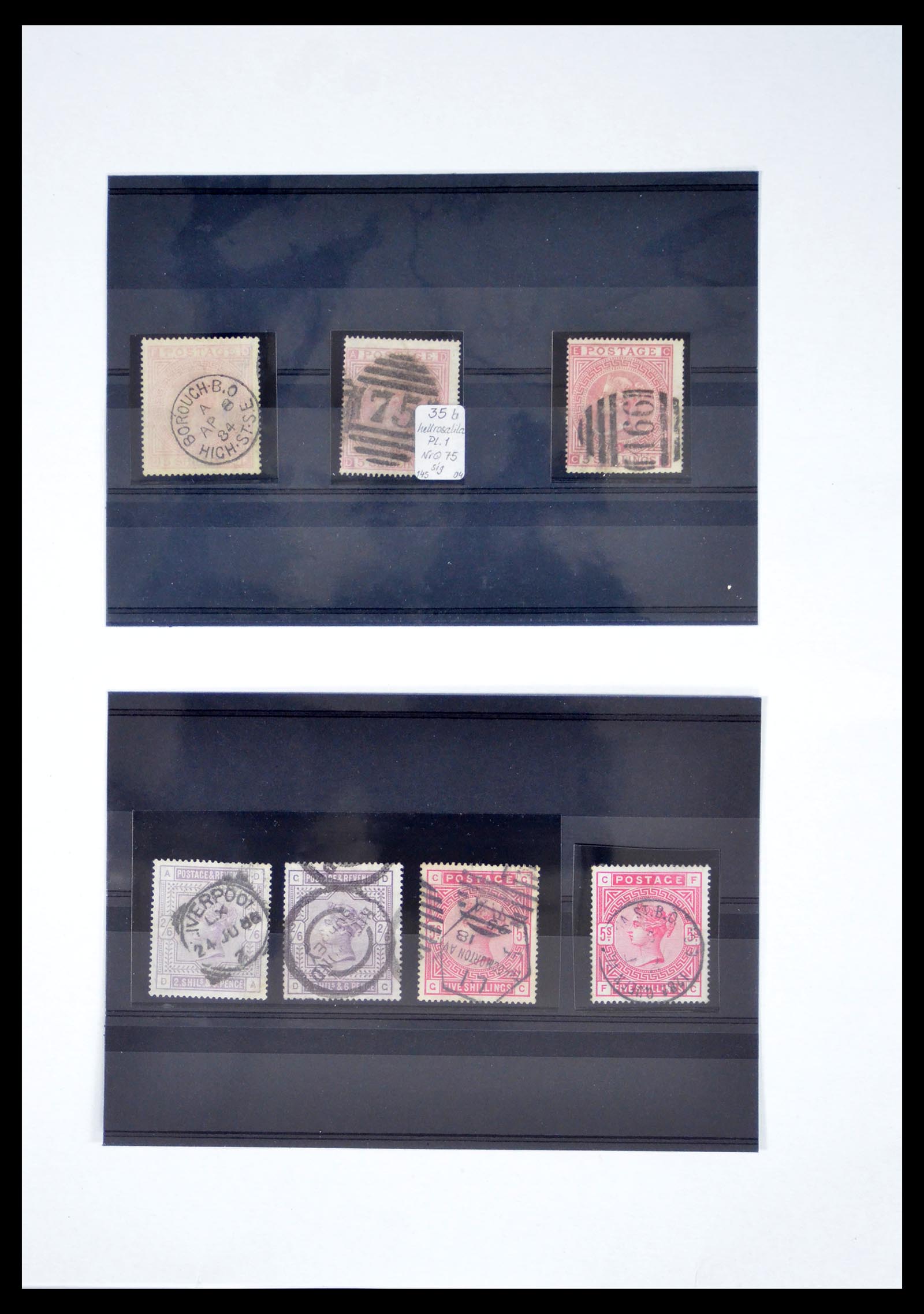 40591 0001 - Stamp collection 40591 Great Britain classic 1847-1900.