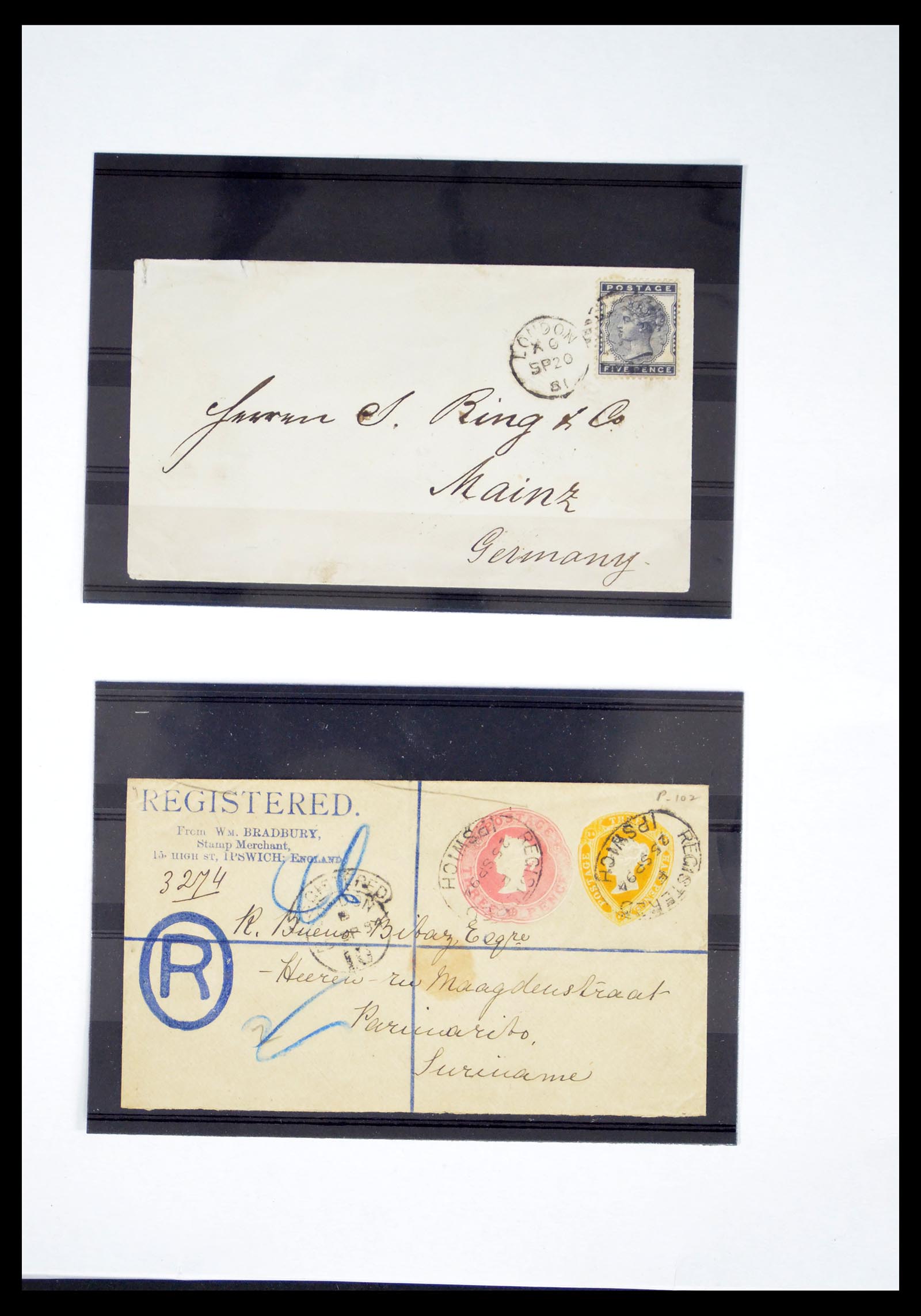 40591 0007 - Stamp collection 40591 Great Britain classic 1847-1900.
