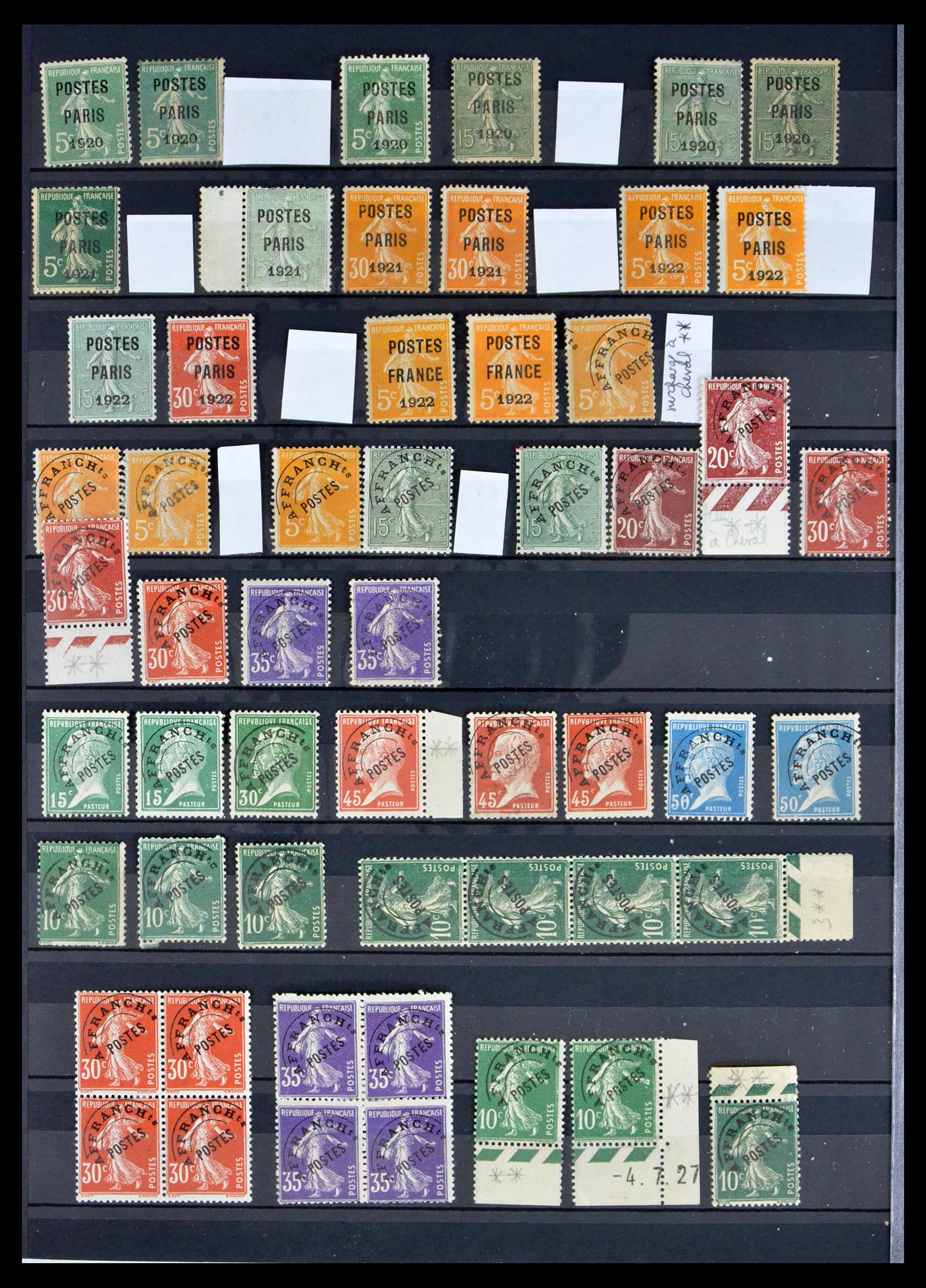 40596 0001 - Stamp collection 40596 France precancels 1920-1992.