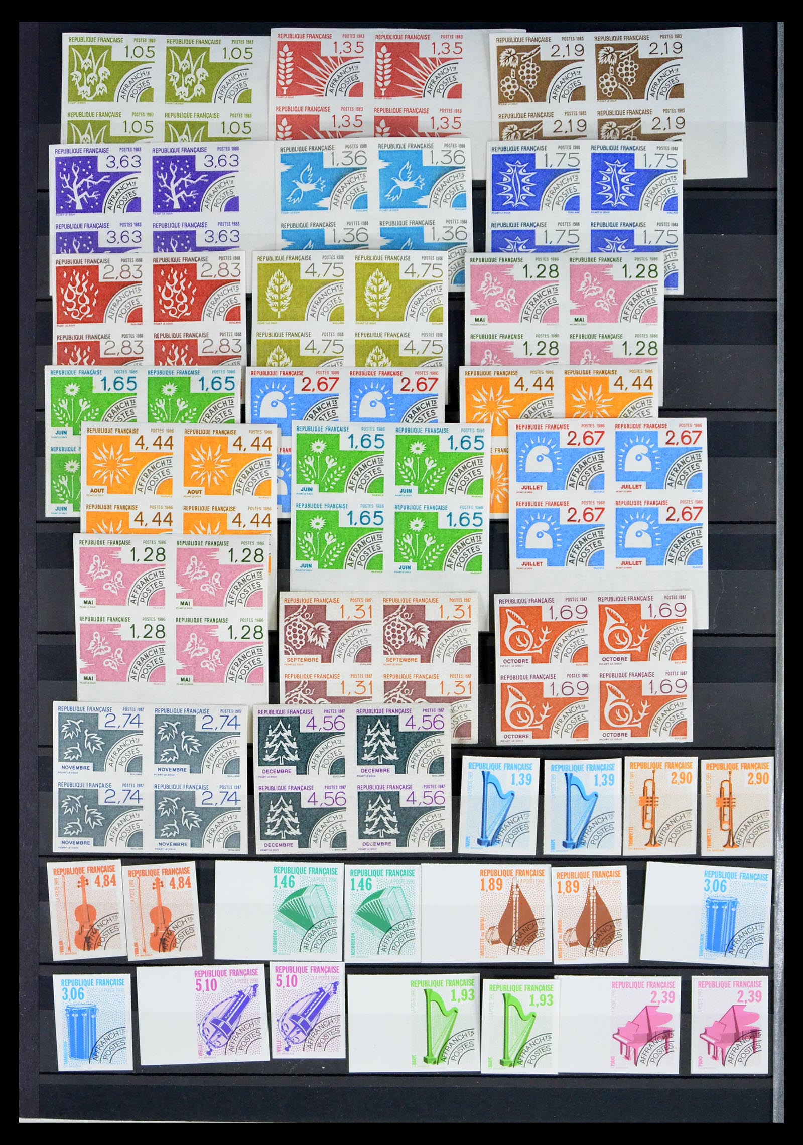 40596 0005 - Stamp collection 40596 France precancels 1920-1992.