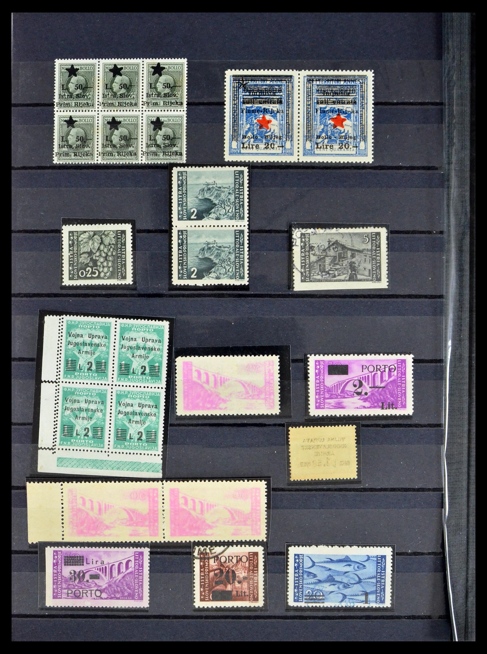 40608 0019 - Stamp collection 40608 Italian occupation Yugoslavia 1945-1948.