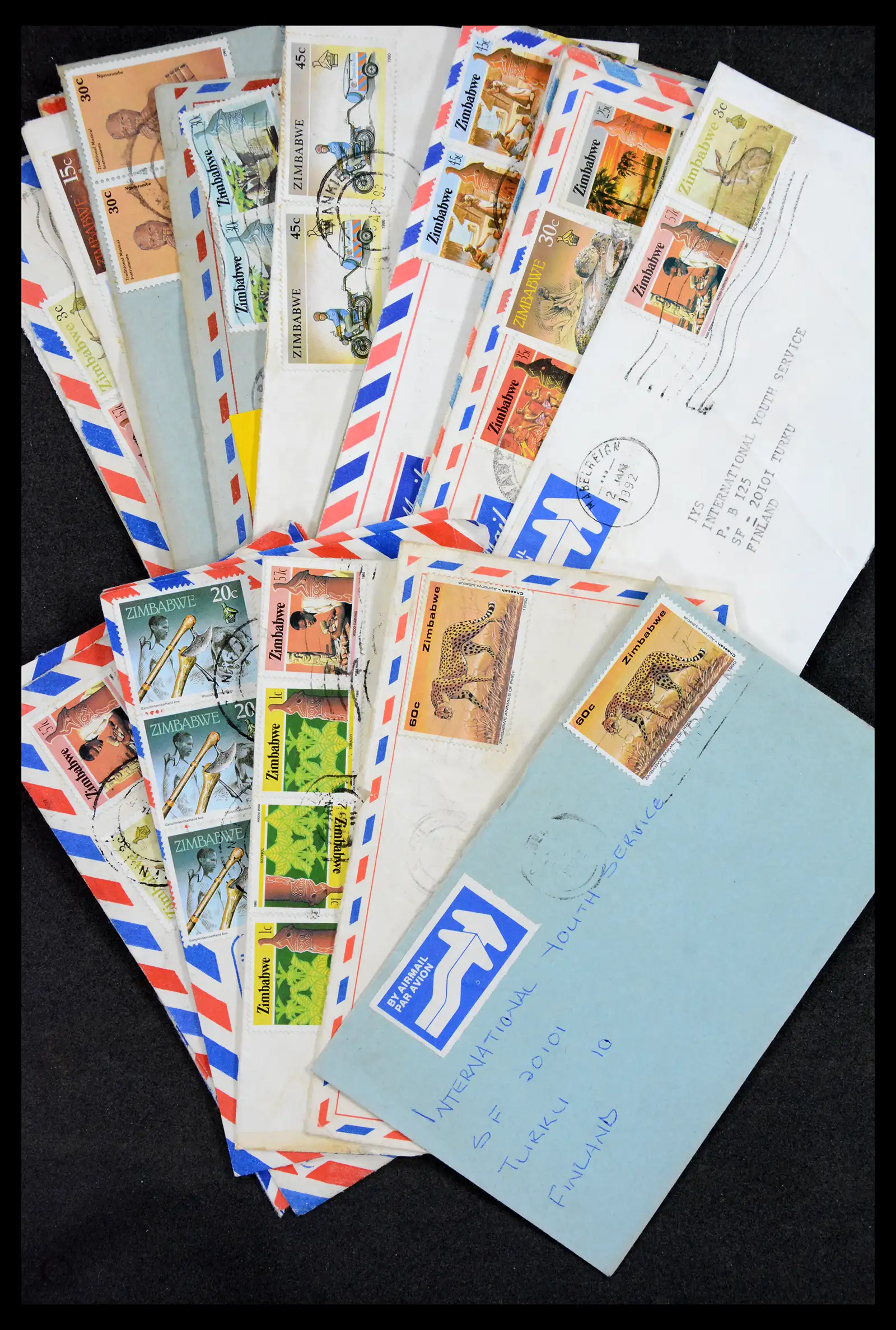 40612 0001 - Stamp collection 40612 Zimbabwe covers 1980-2012.