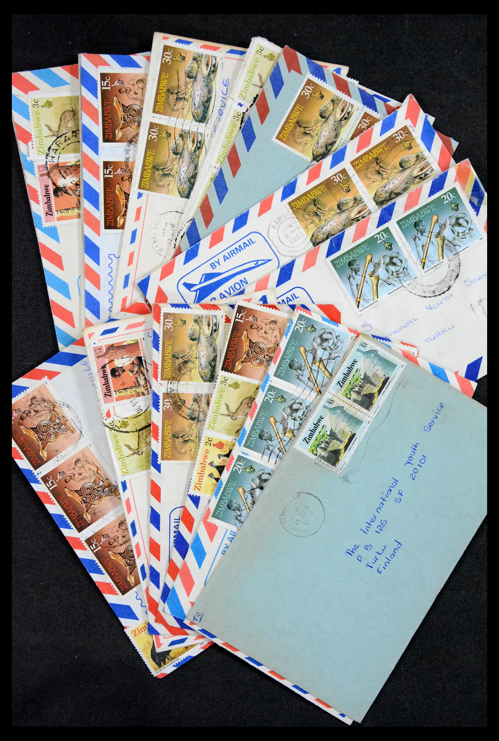 40612 0002 - Stamp collection 40612 Zimbabwe covers 1980-2012.