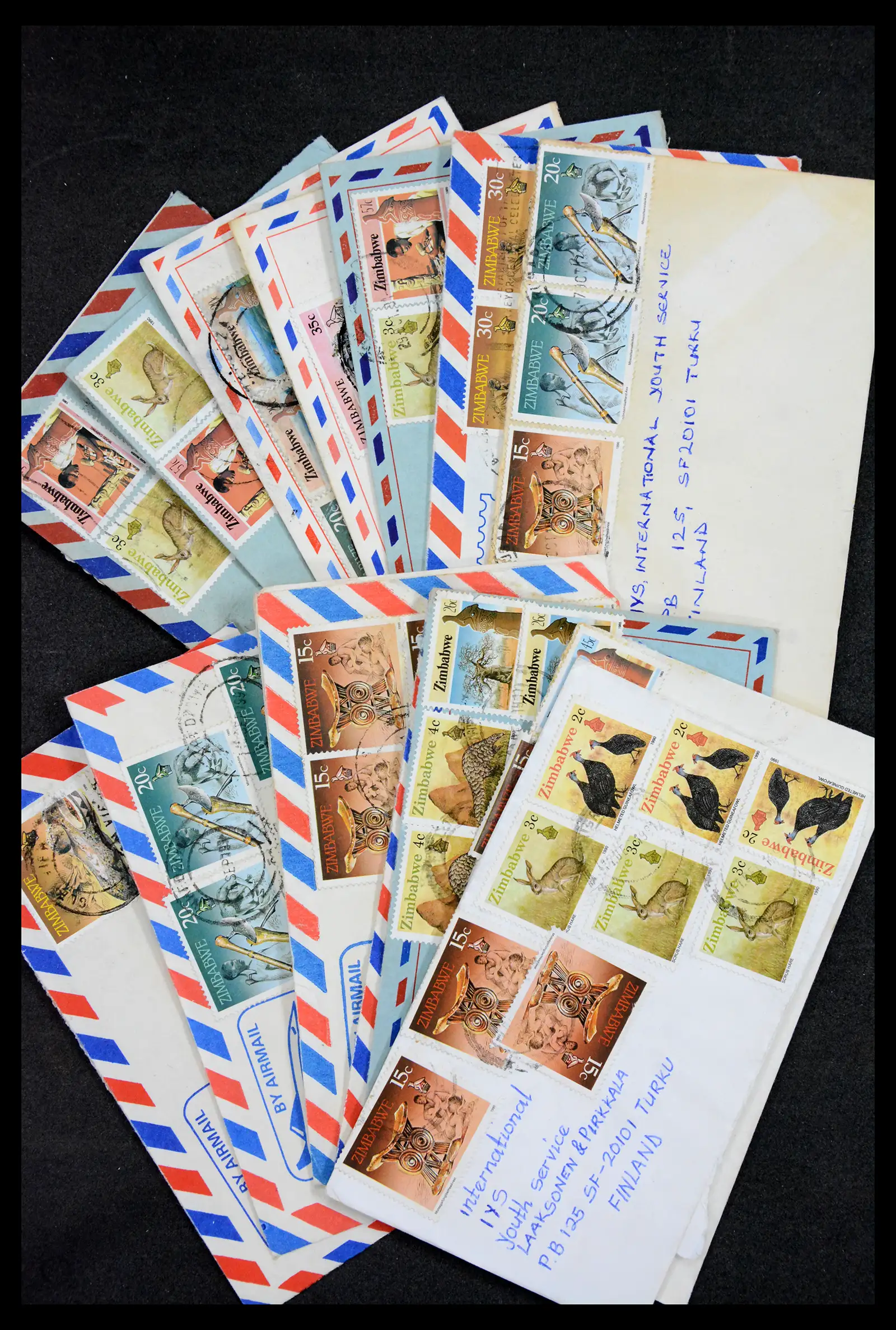 40612 0003 - Stamp collection 40612 Zimbabwe covers 1980-2012.