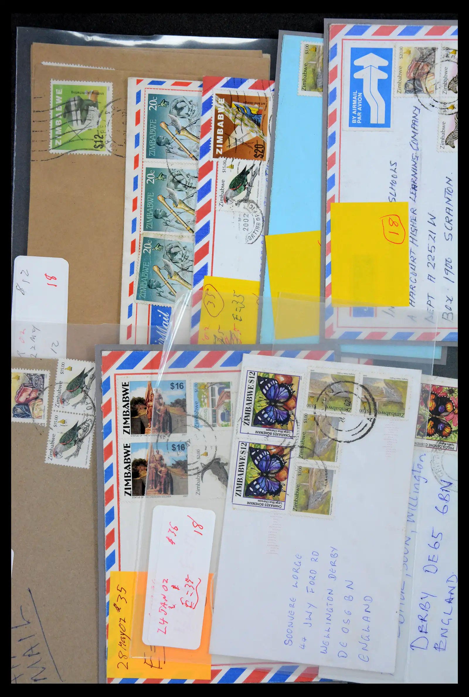 40612 0005 - Stamp collection 40612 Zimbabwe covers 1980-2012.