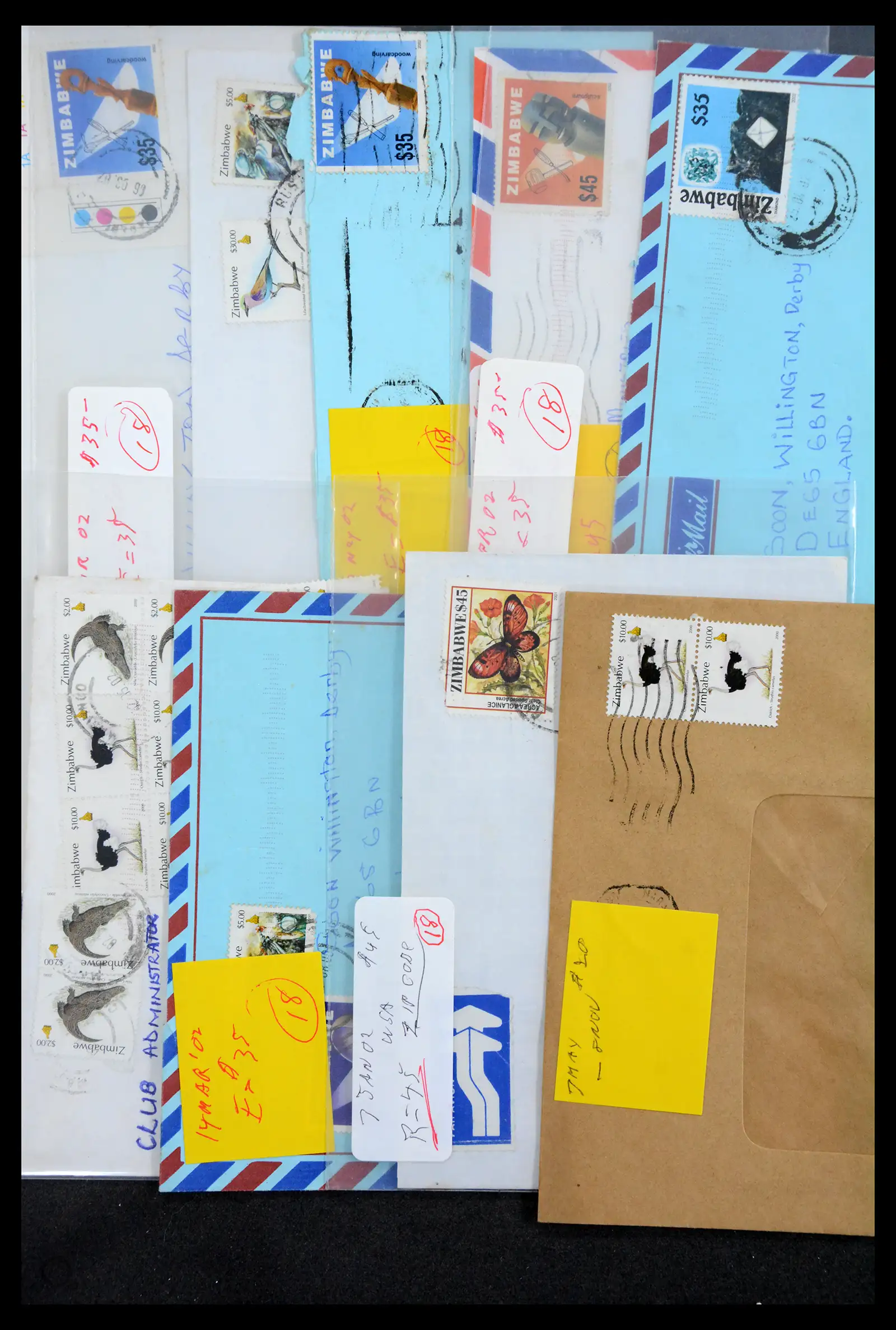 40612 0006 - Stamp collection 40612 Zimbabwe covers 1980-2012.
