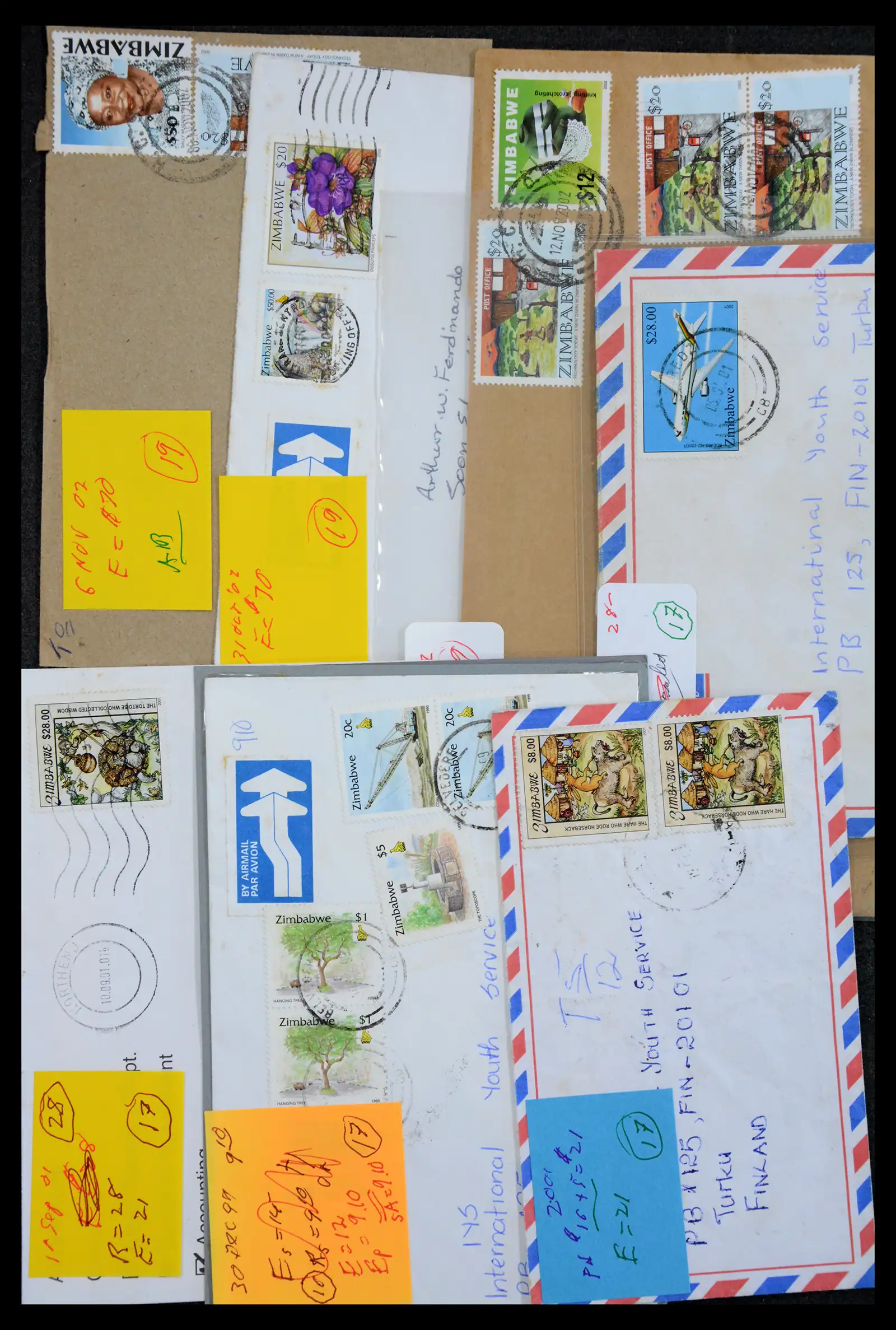 40612 0008 - Stamp collection 40612 Zimbabwe covers 1980-2012.