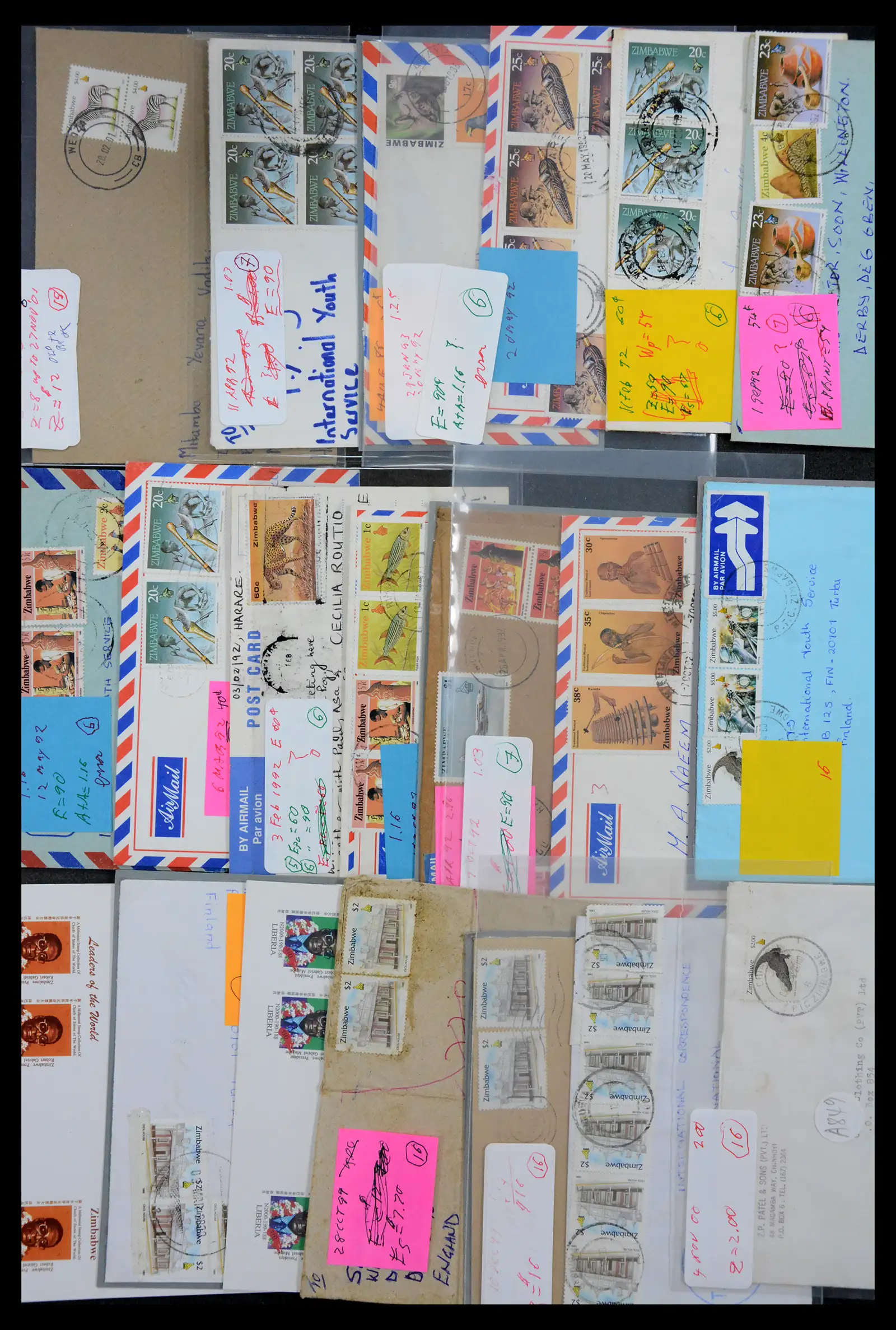 40612 0011 - Stamp collection 40612 Zimbabwe covers 1980-2012.