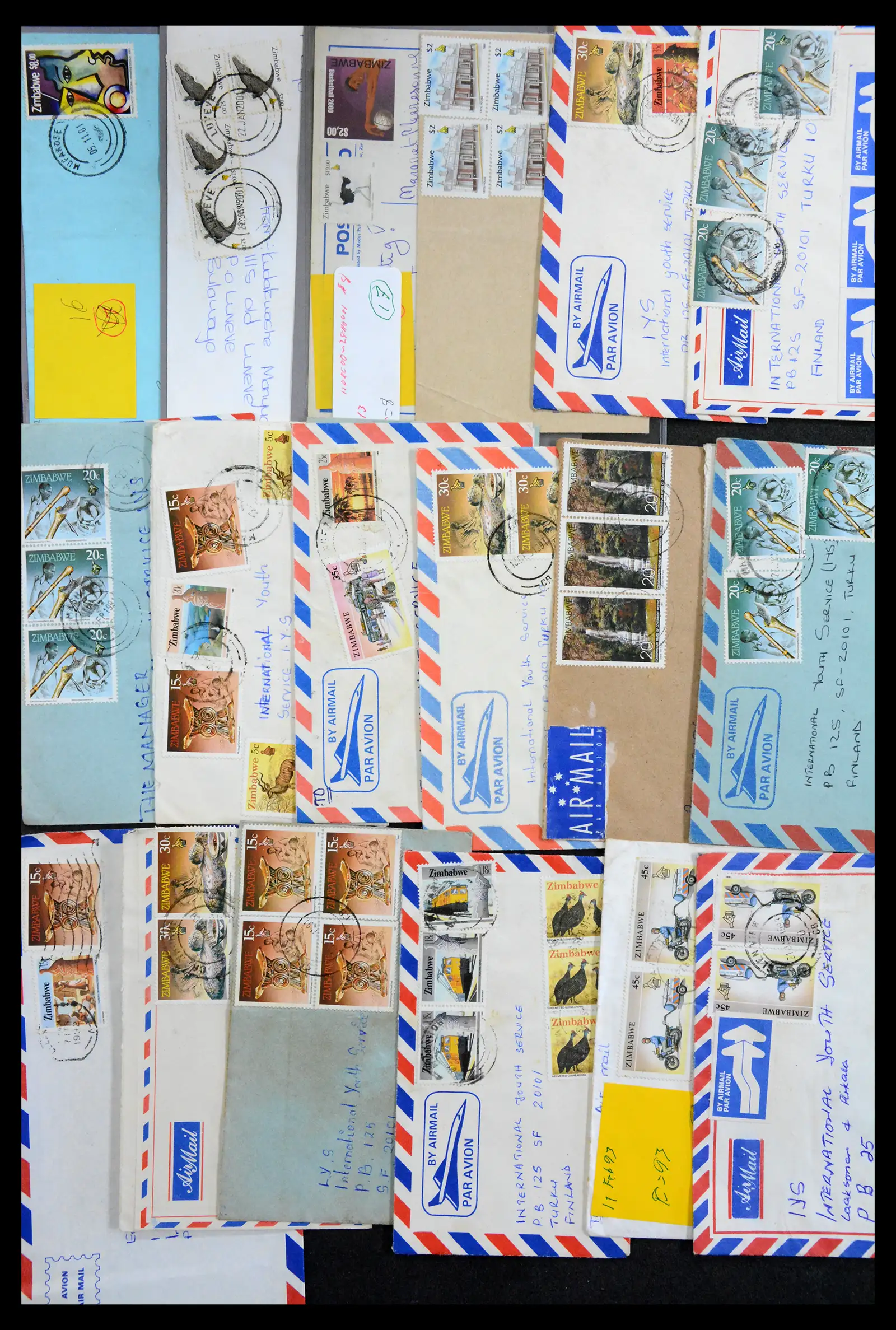 40612 0013 - Stamp collection 40612 Zimbabwe covers 1980-2012.