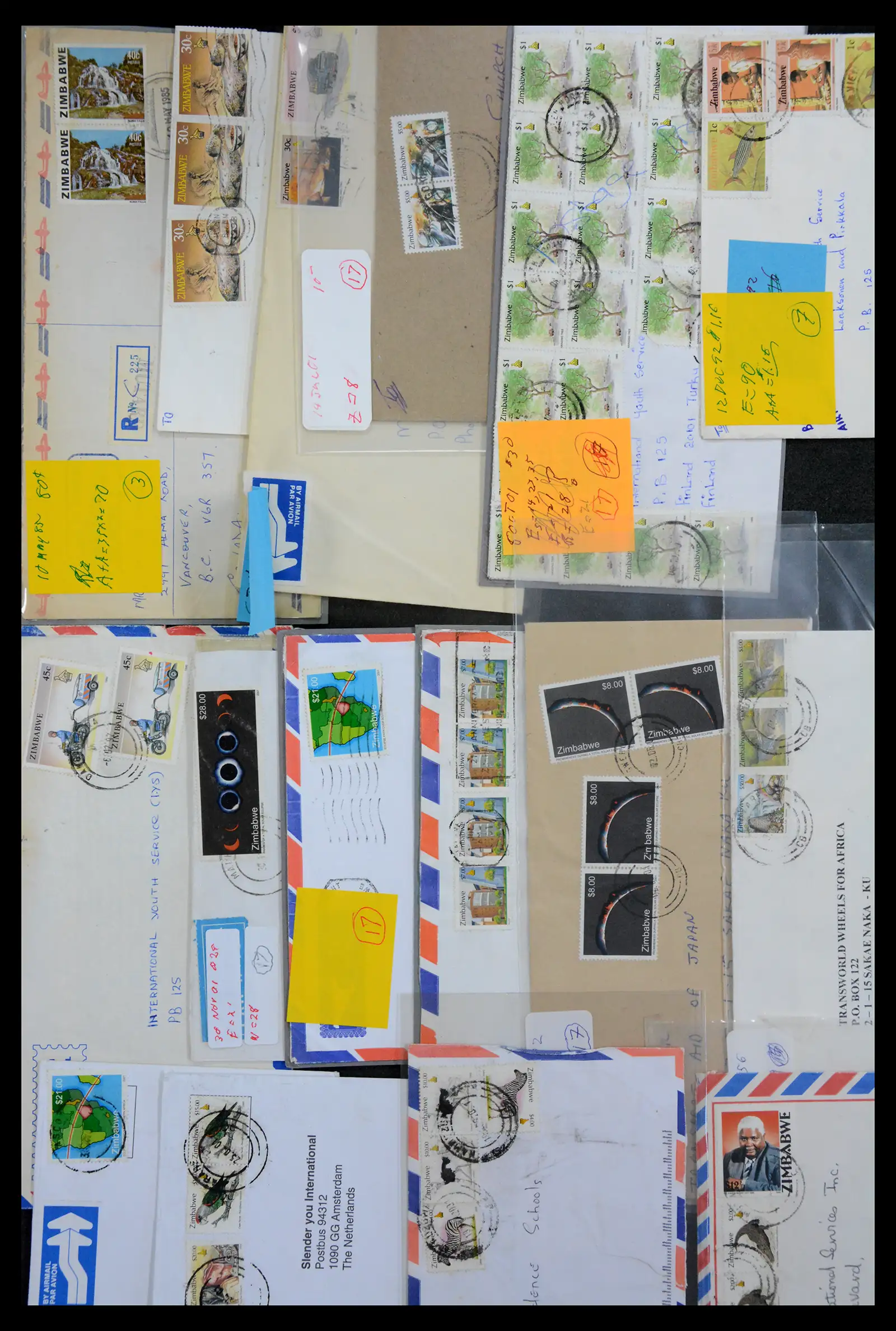40612 0014 - Stamp collection 40612 Zimbabwe covers 1980-2012.
