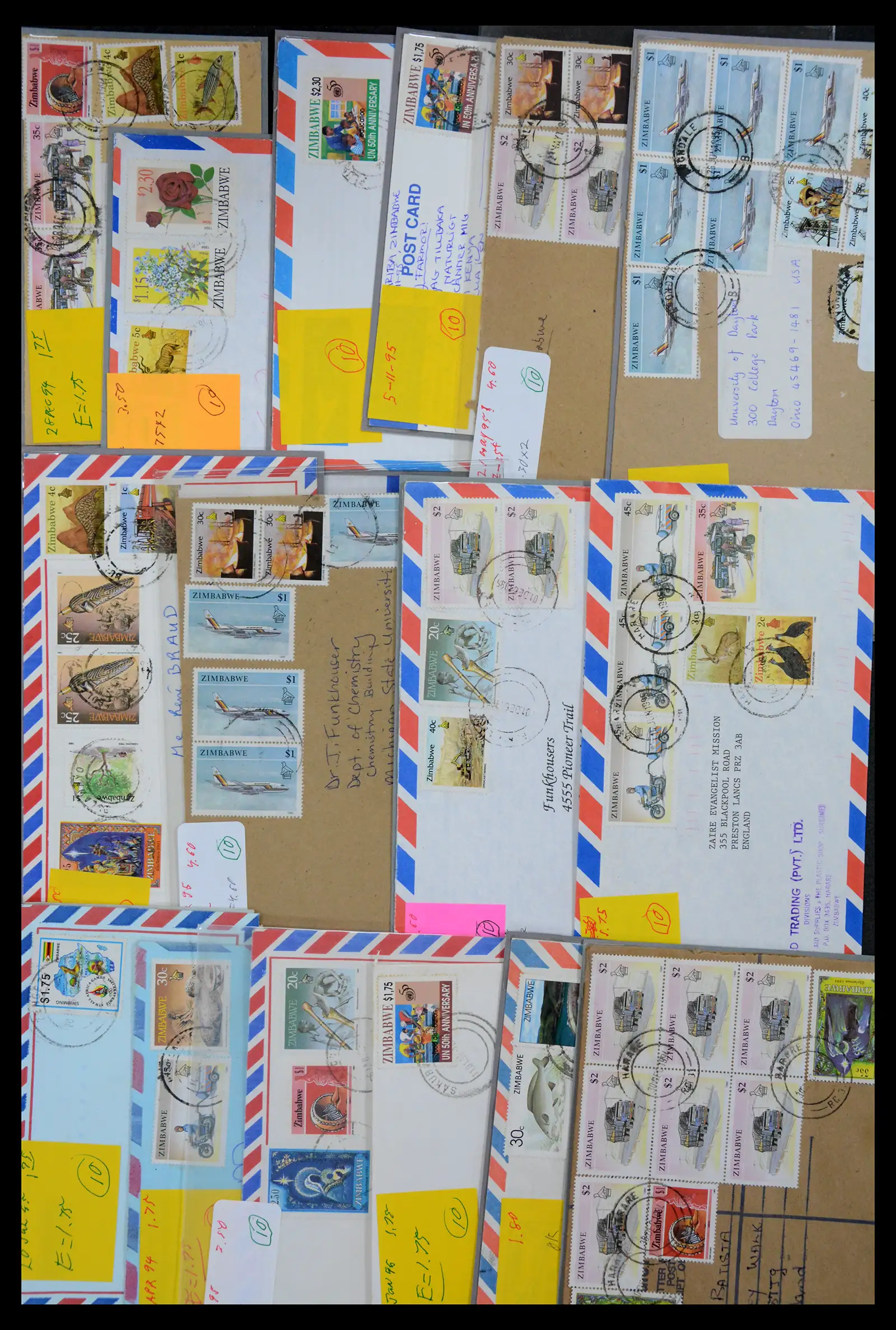 40612 0018 - Stamp collection 40612 Zimbabwe covers 1980-2012.