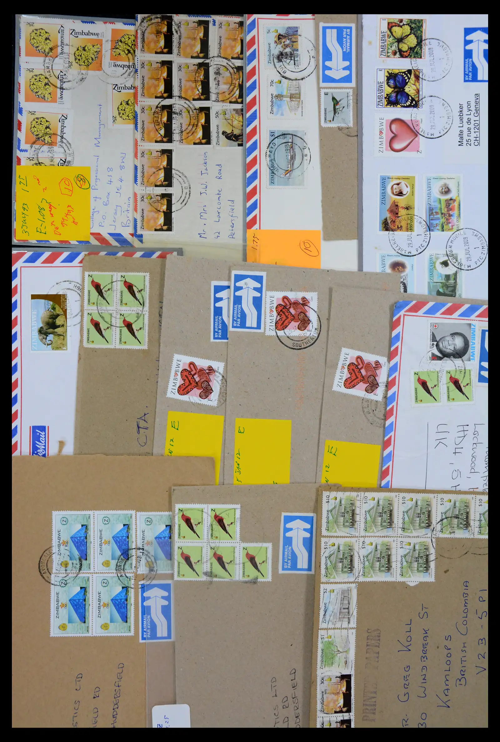 40612 0019 - Stamp collection 40612 Zimbabwe covers 1980-2012.