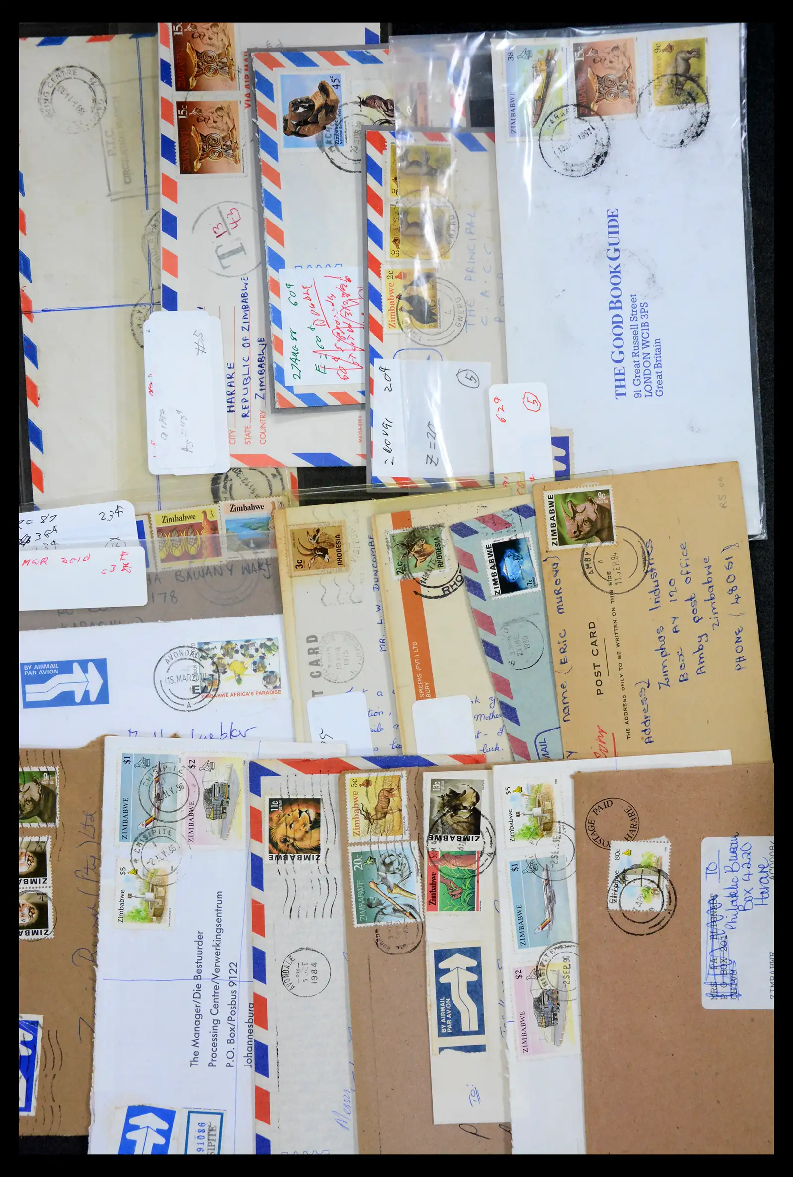 40612 0020 - Stamp collection 40612 Zimbabwe covers 1980-2012.