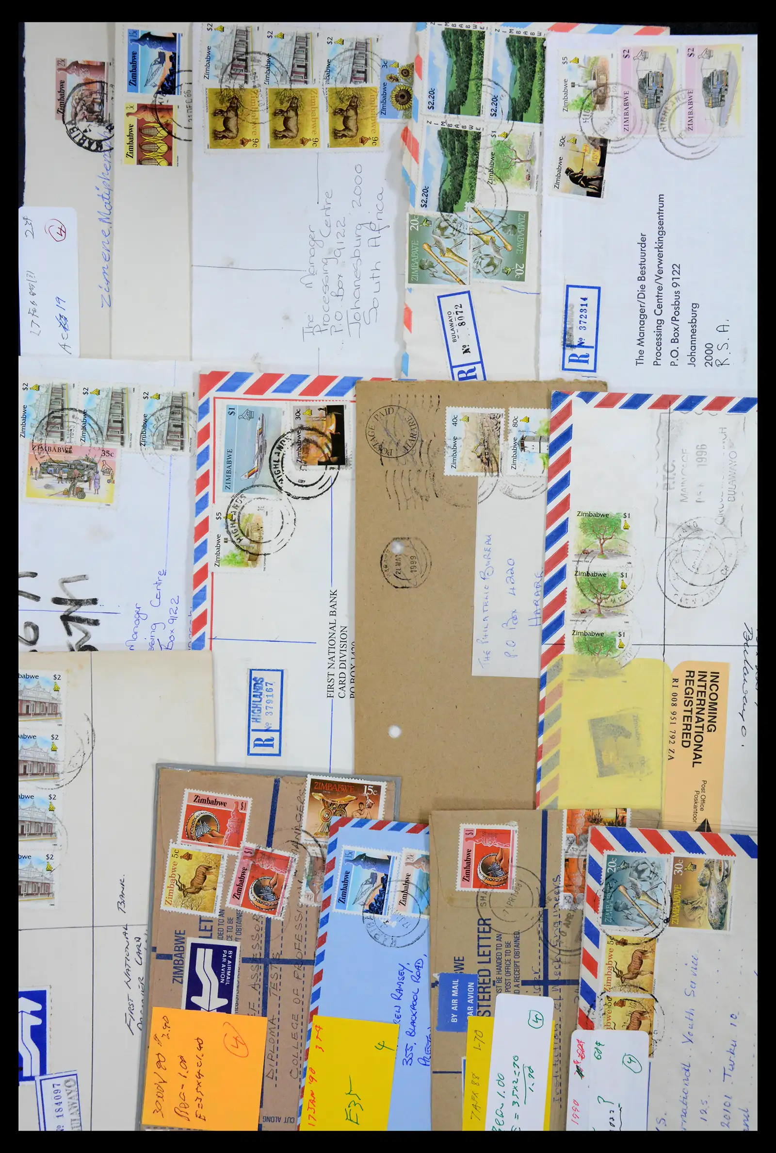 40612 0021 - Stamp collection 40612 Zimbabwe covers 1980-2012.