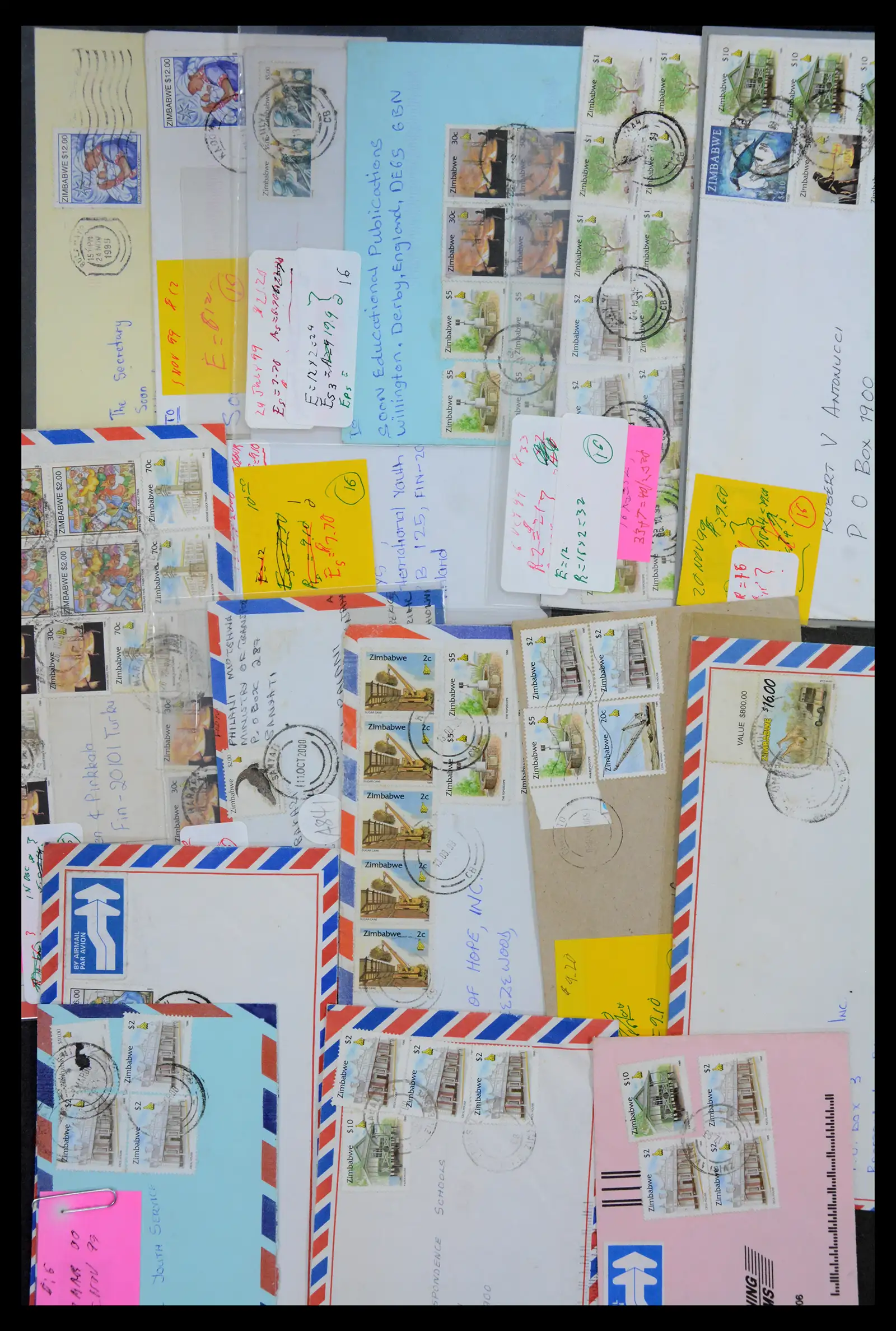 40612 0026 - Stamp collection 40612 Zimbabwe covers 1980-2012.