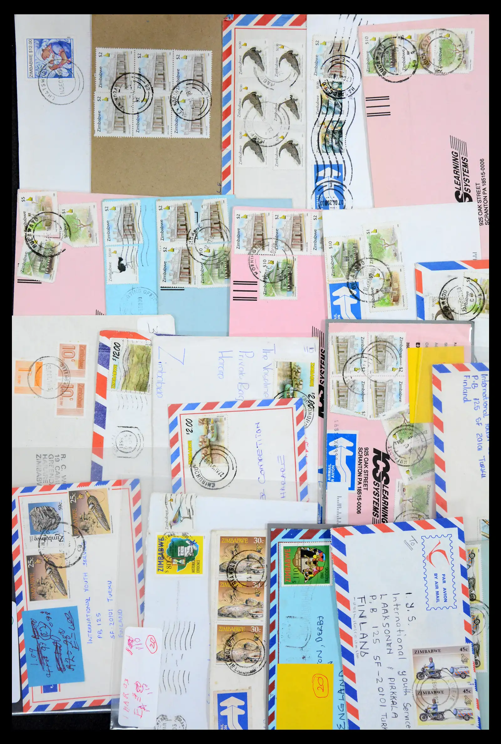 40612 0029 - Stamp collection 40612 Zimbabwe covers 1980-2012.