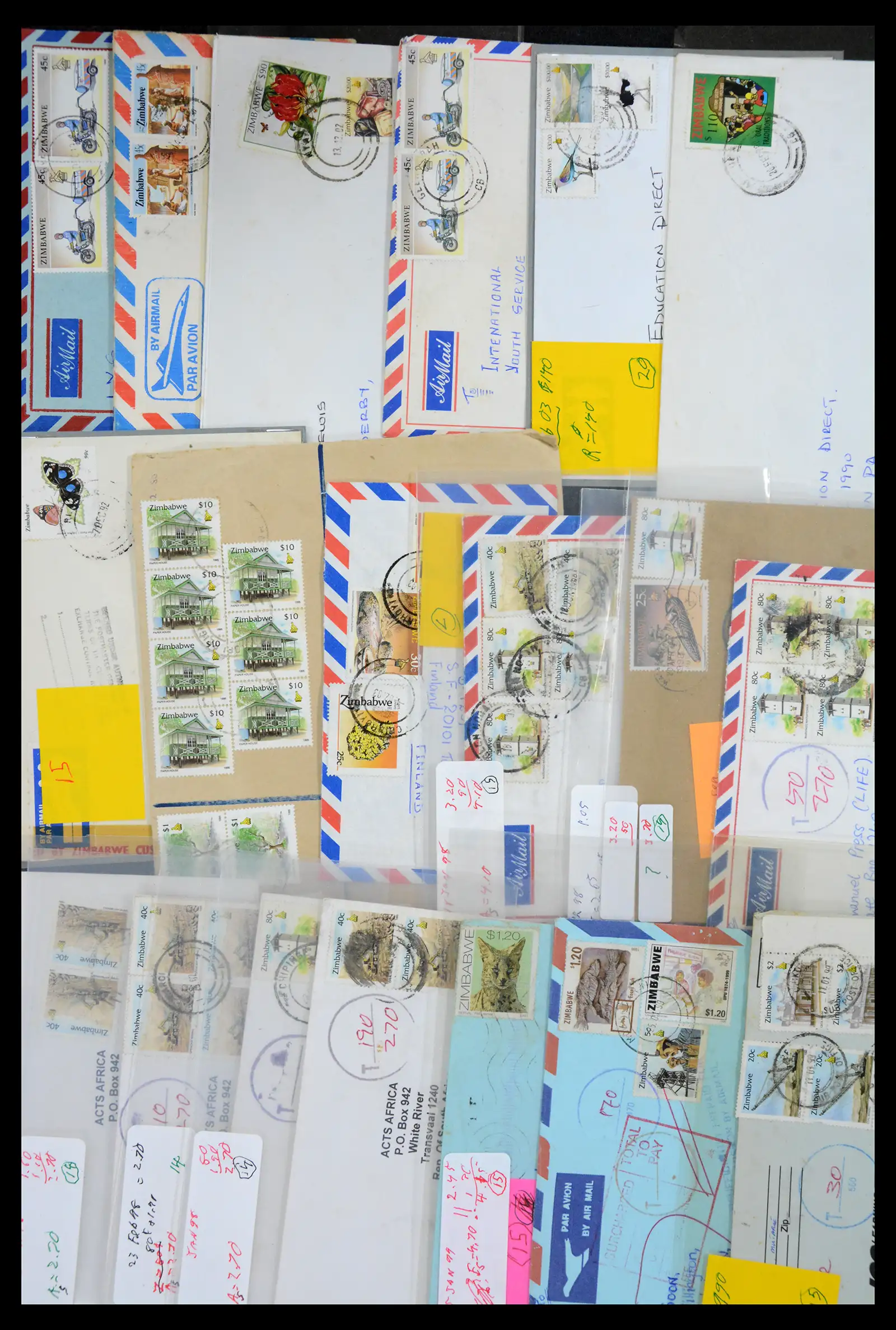 40612 0030 - Stamp collection 40612 Zimbabwe covers 1980-2012.