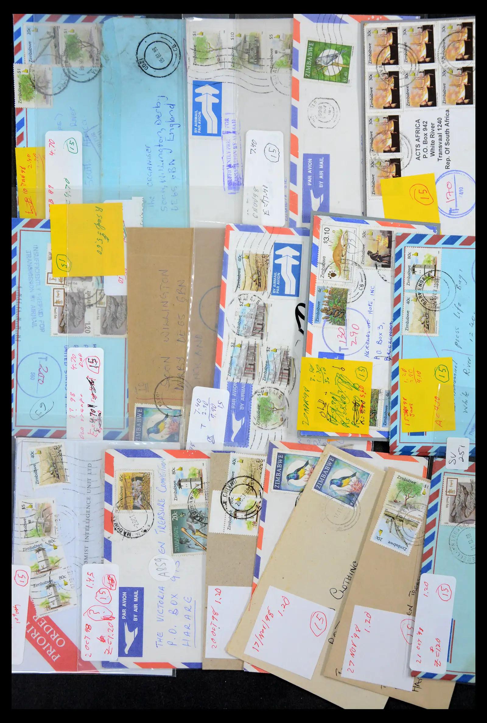 40612 0031 - Stamp collection 40612 Zimbabwe covers 1980-2012.