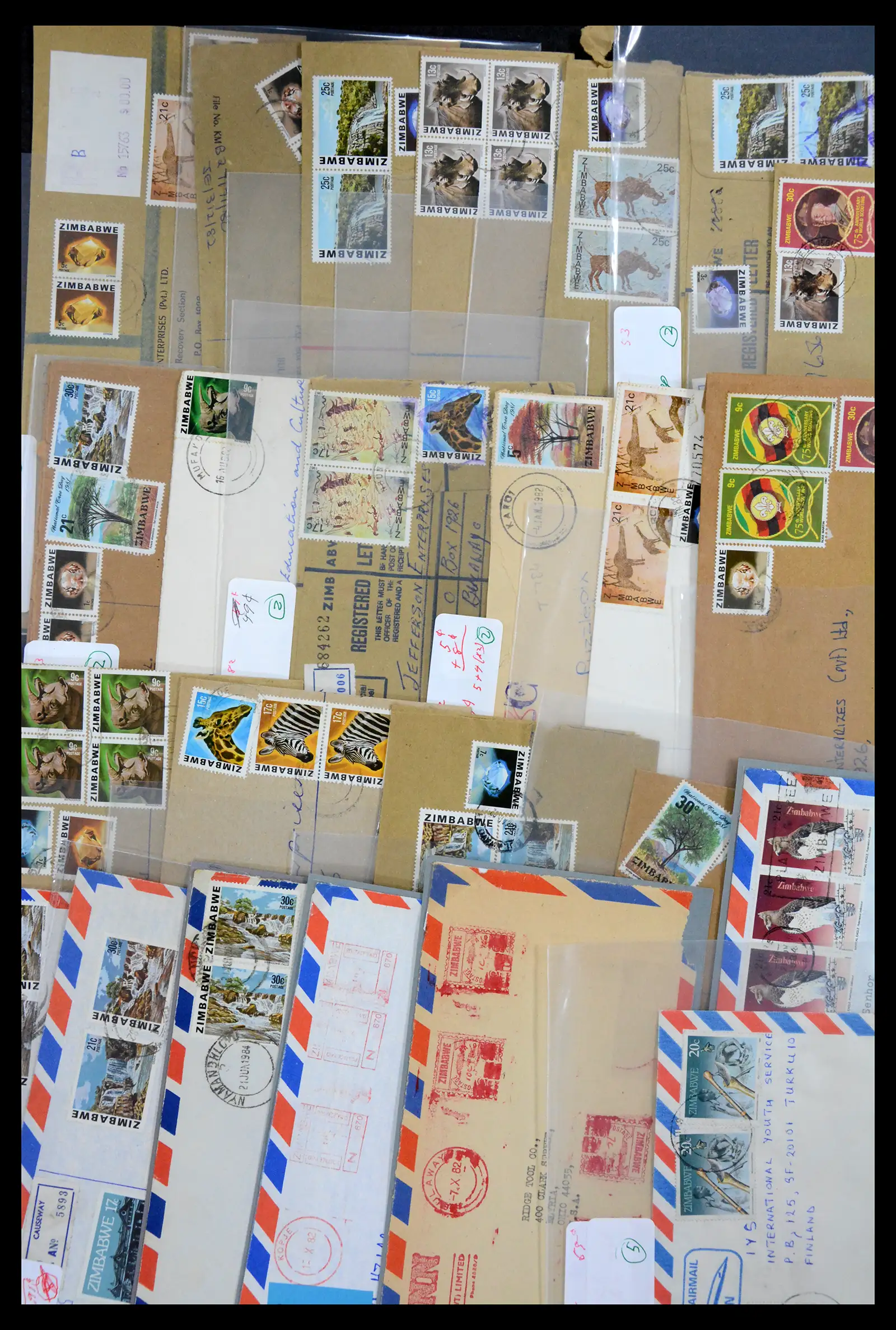 40612 0037 - Stamp collection 40612 Zimbabwe covers 1980-2012.