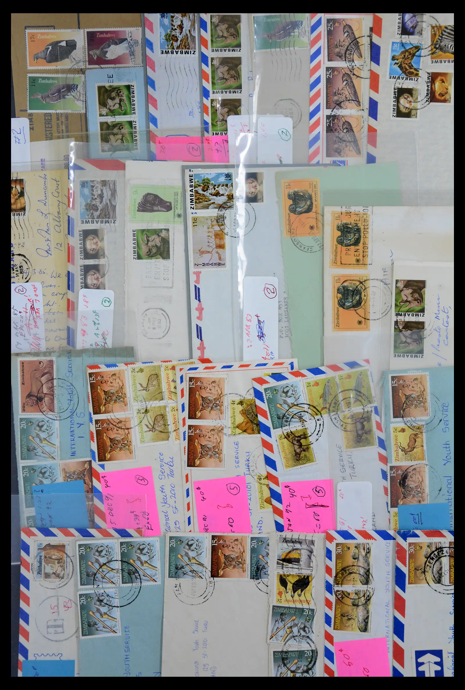 40612 0038 - Stamp collection 40612 Zimbabwe covers 1980-2012.