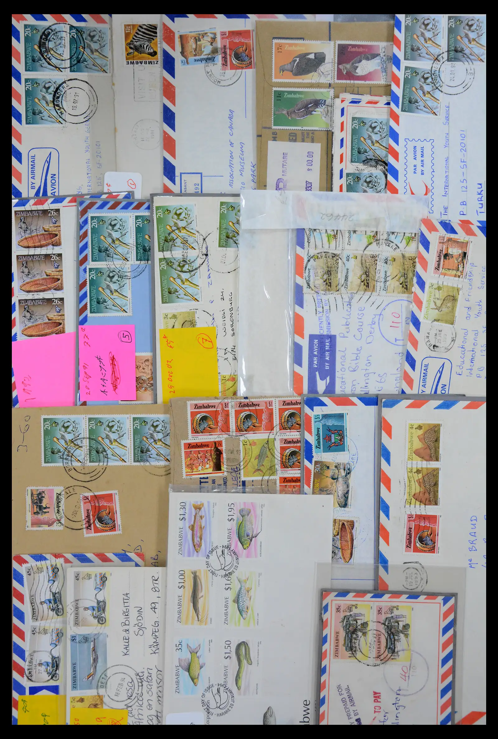 40612 0039 - Stamp collection 40612 Zimbabwe covers 1980-2012.