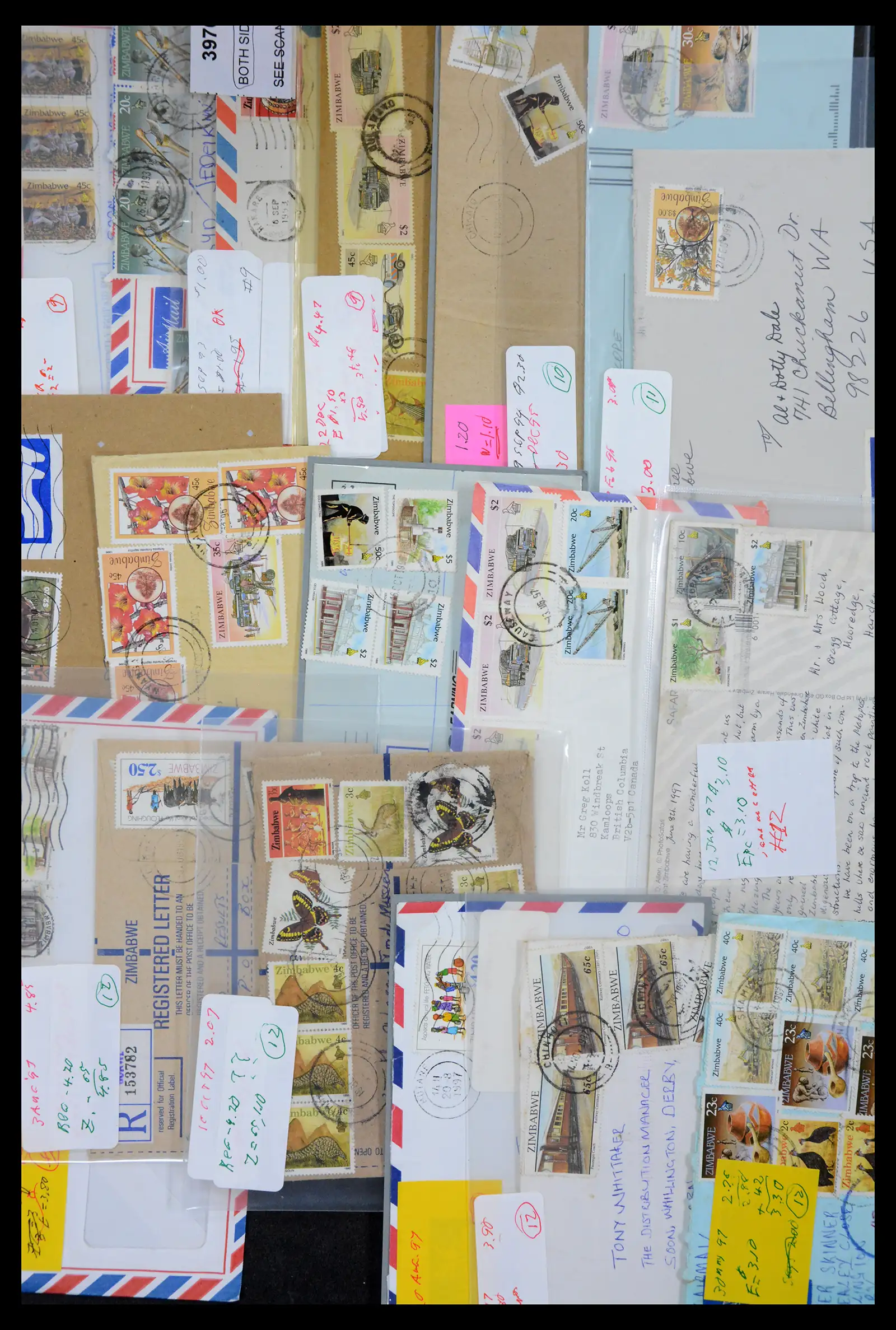 40612 0040 - Stamp collection 40612 Zimbabwe covers 1980-2012.