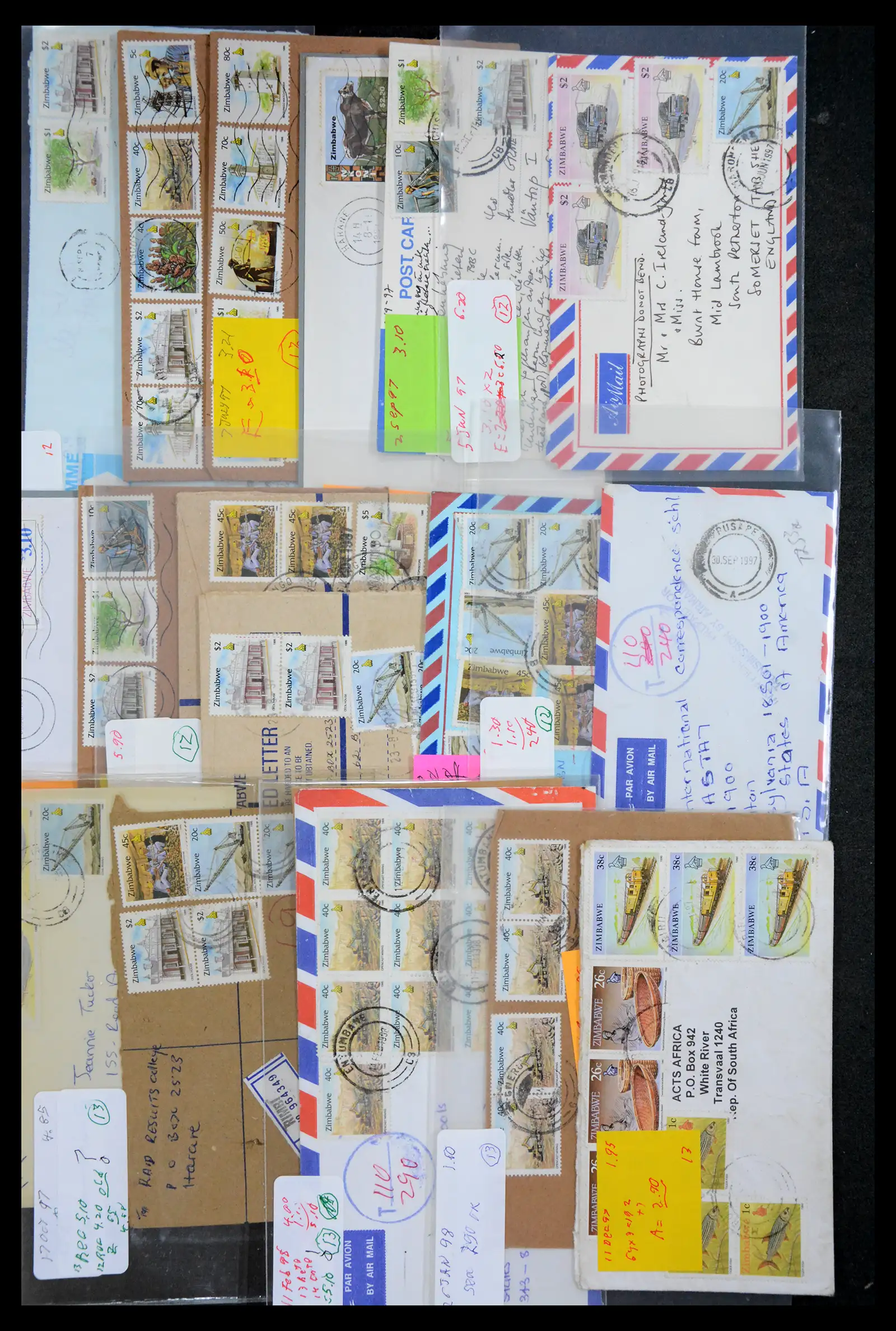 40612 0041 - Stamp collection 40612 Zimbabwe covers 1980-2012.