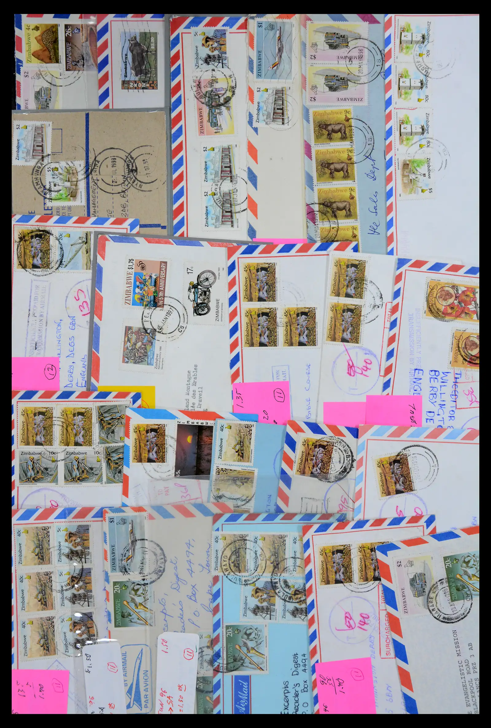 40612 0046 - Stamp collection 40612 Zimbabwe covers 1980-2012.
