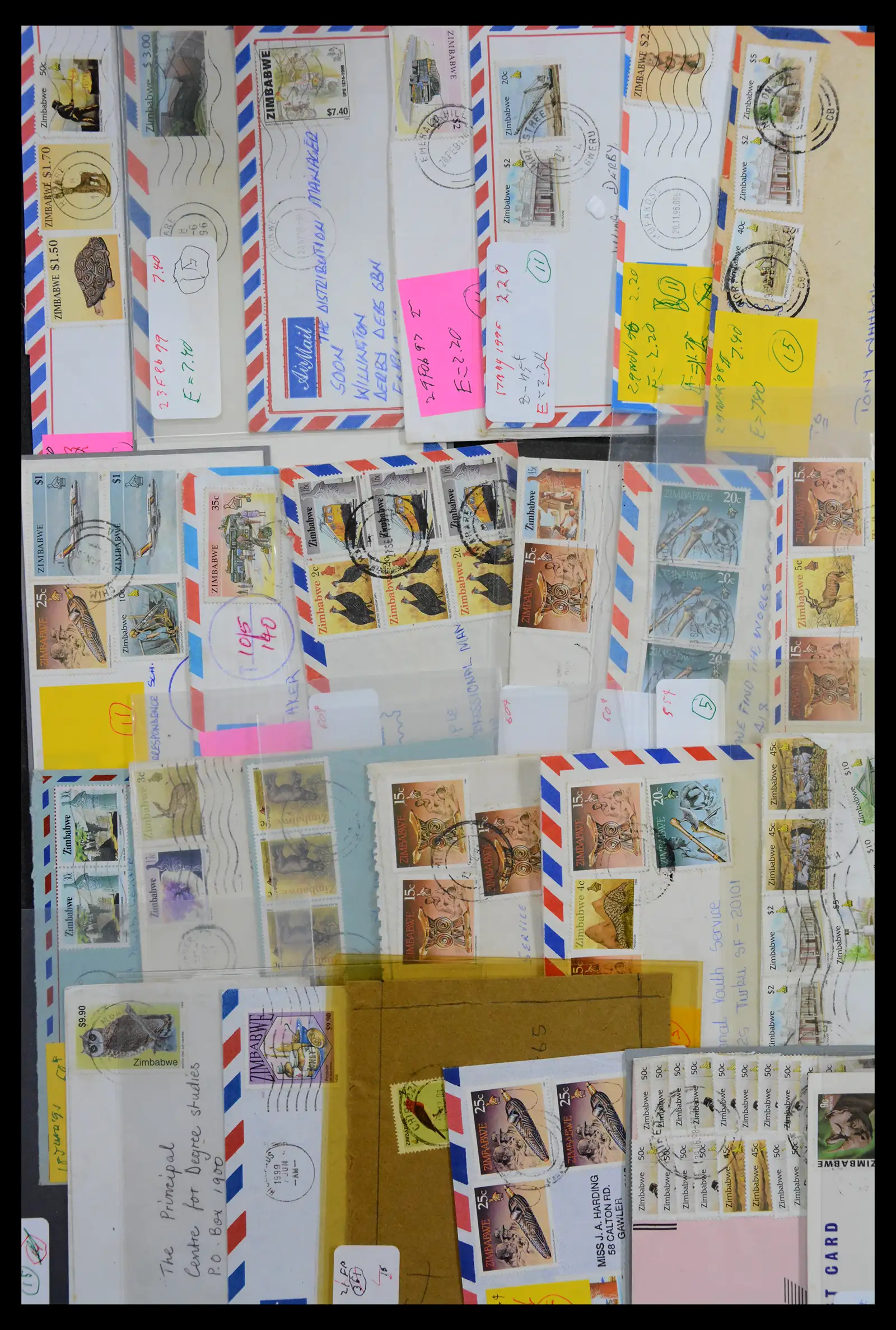 40612 0047 - Stamp collection 40612 Zimbabwe covers 1980-2012.