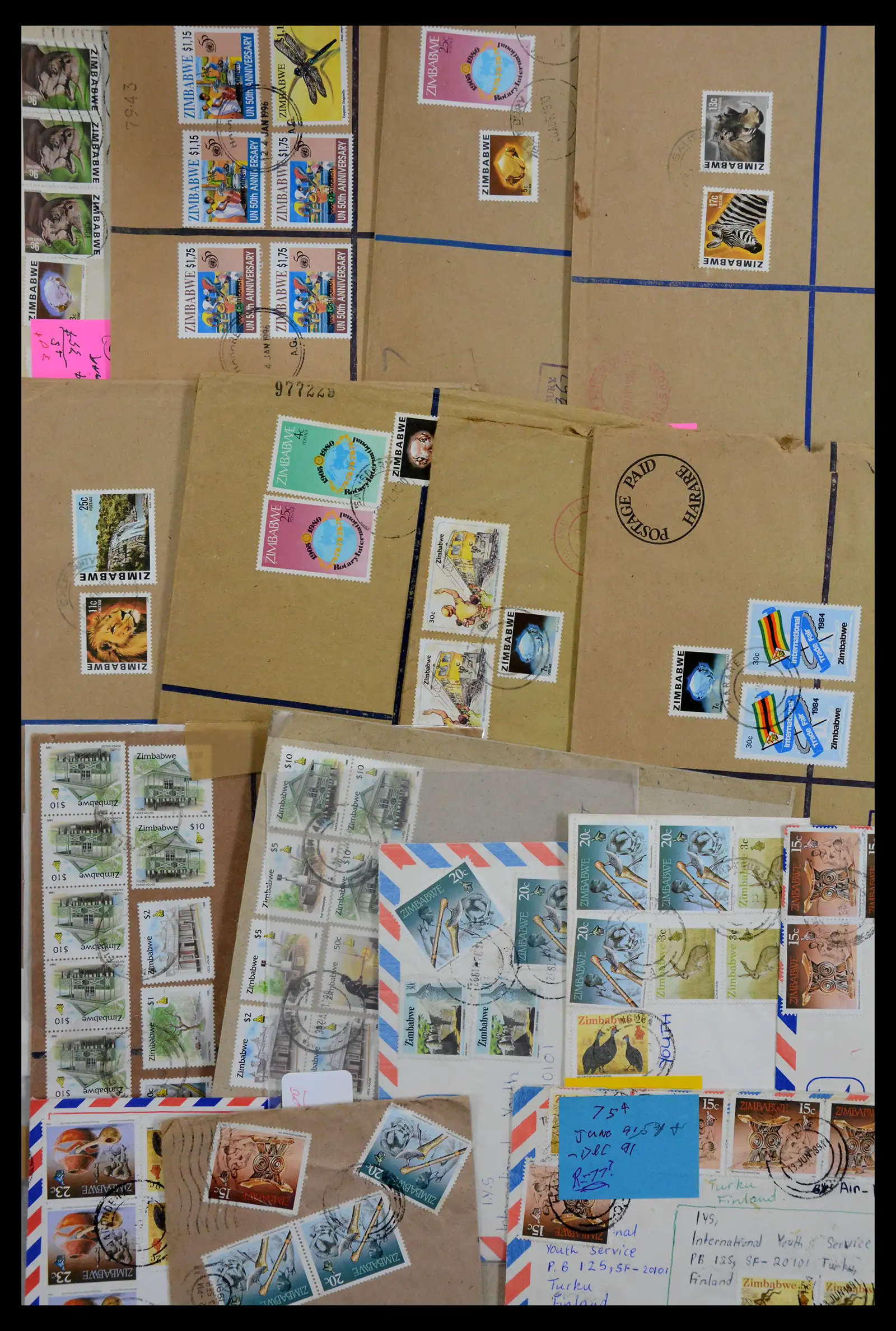 40612 0048 - Stamp collection 40612 Zimbabwe covers 1980-2012.